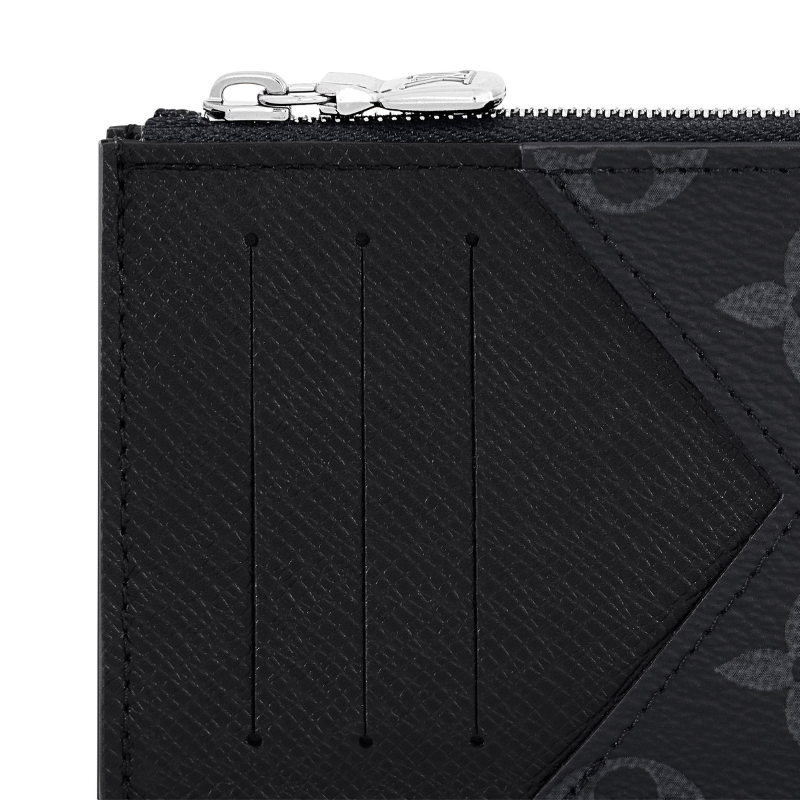 Louis Vuitton Monogram Eclipse Taigarama Coin Card Holder - Black