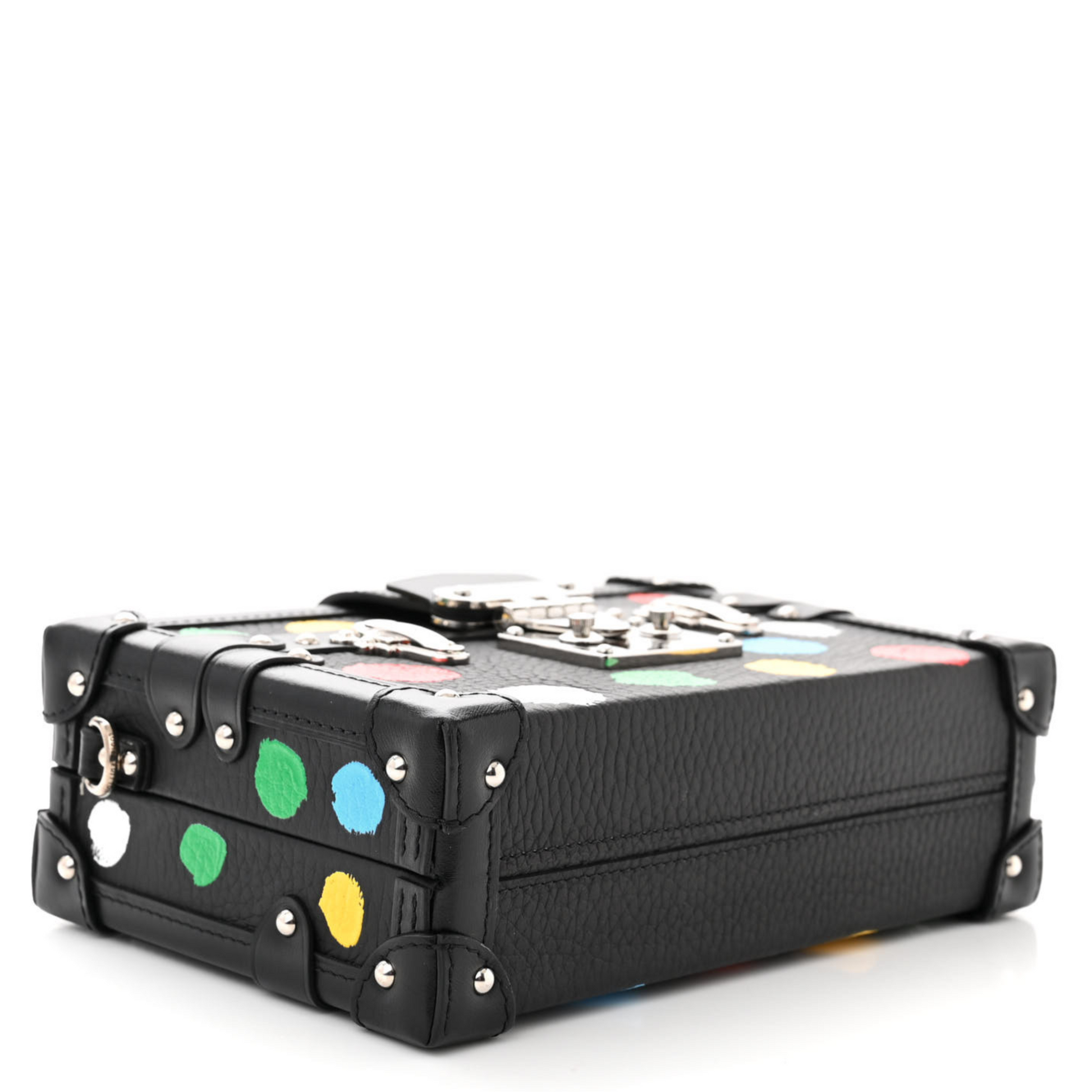 Louis Vuitton x Kusama Yayoi Taurillon Petite Malle Crossbody Bag - Black