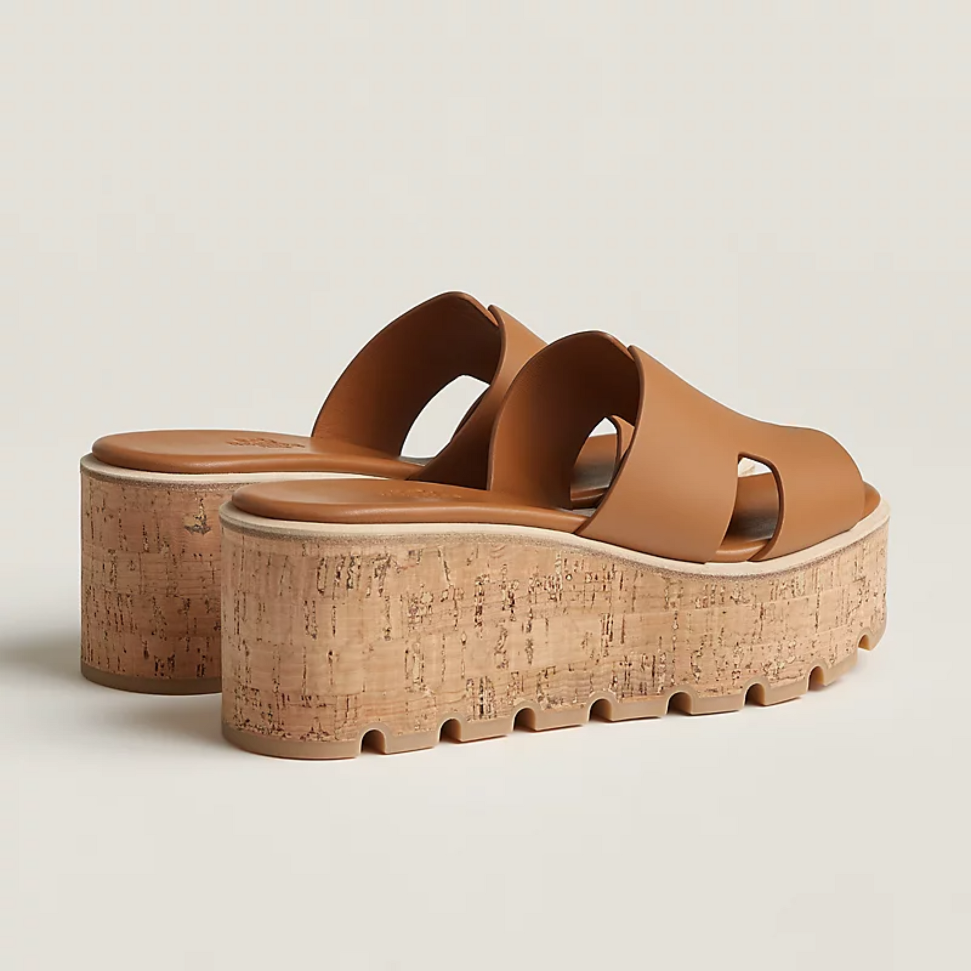 Hermes Eze 30 Oran Sandals - Naturel Brown