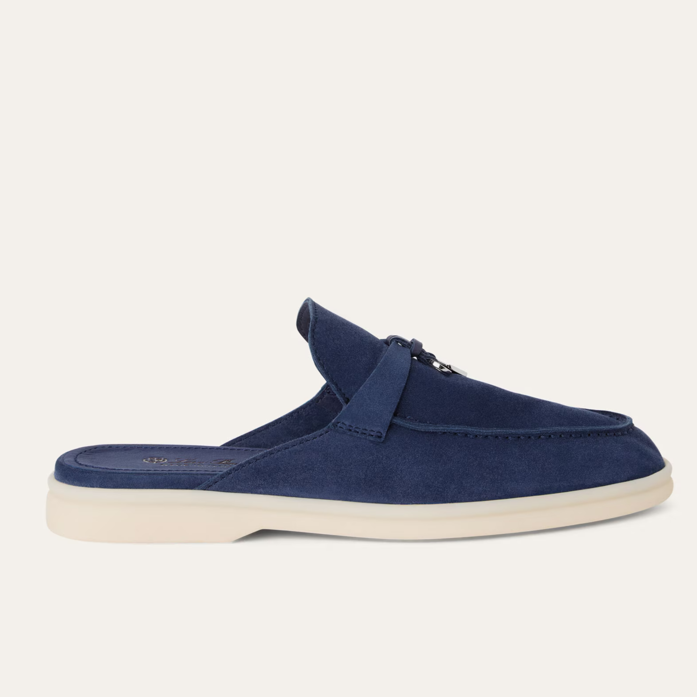 Loro Piana Babouche Charms Walk Suede Loafers - Blue Fluorite (010)