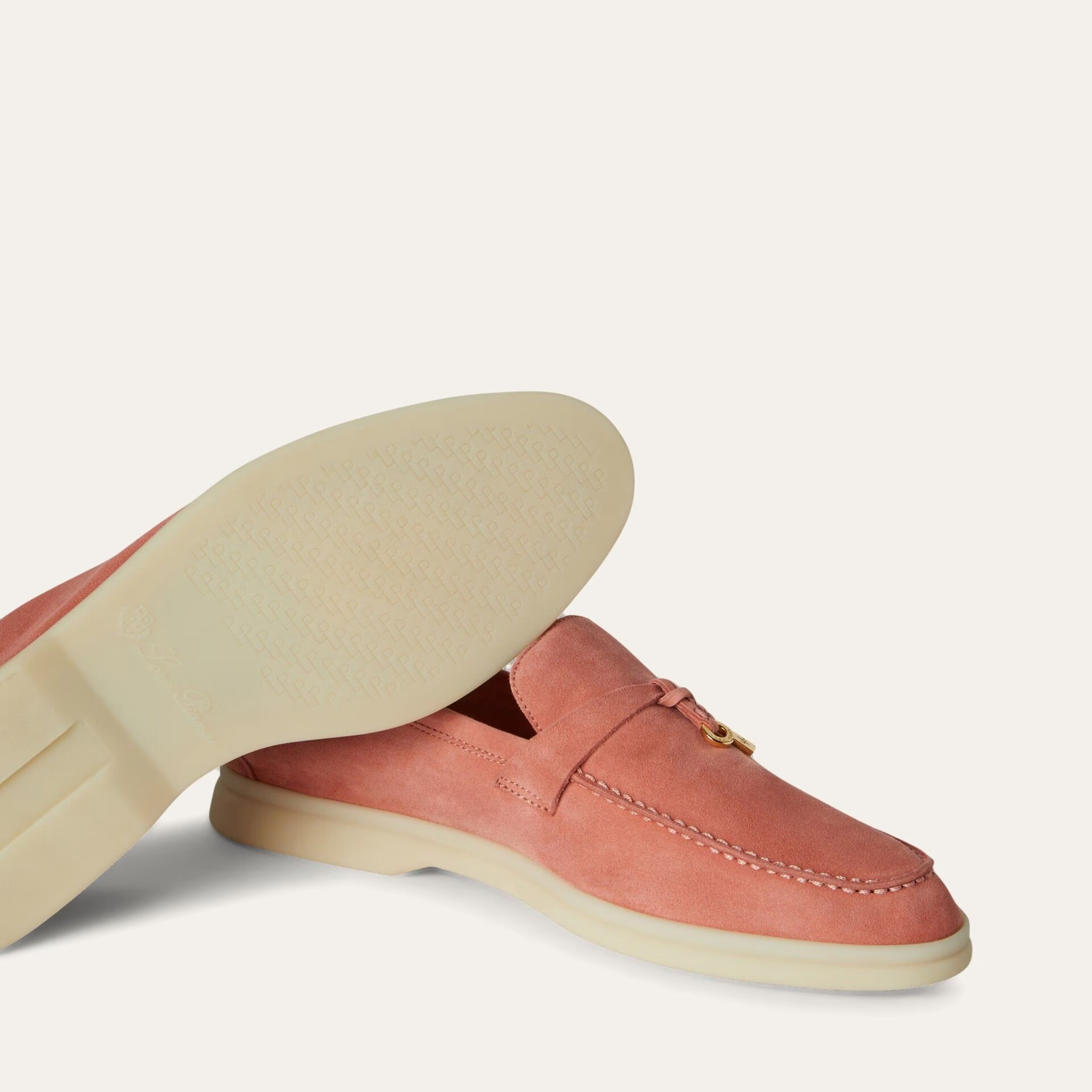 Loro Piana Summer Charms Walk Suede Loafers -  Wild Mauve