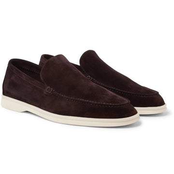 Loro Piana Summer Walk Suede Loafers - Amarone (Q08F)