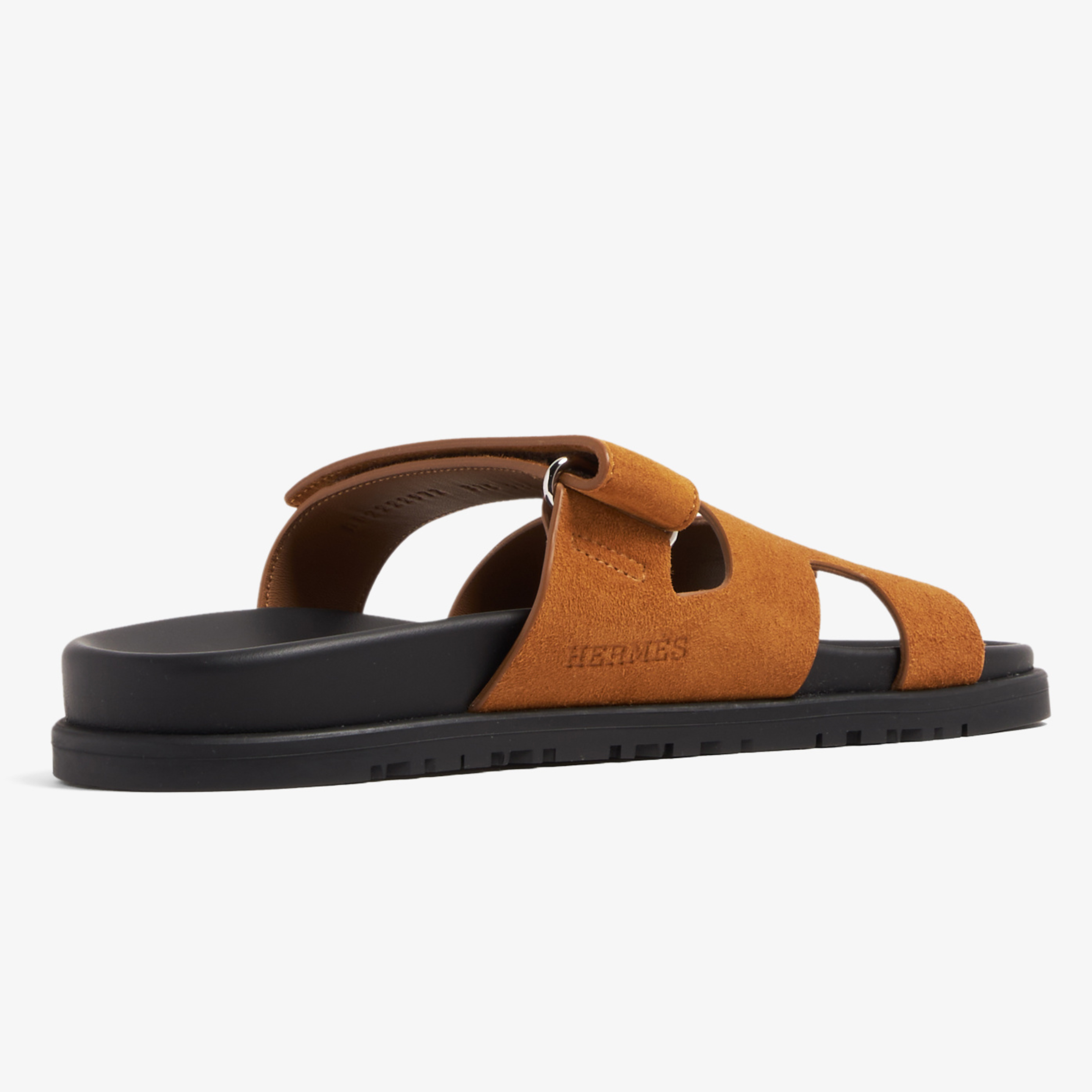 Hermes Chypre Suede Sandals - Caramel Brown
