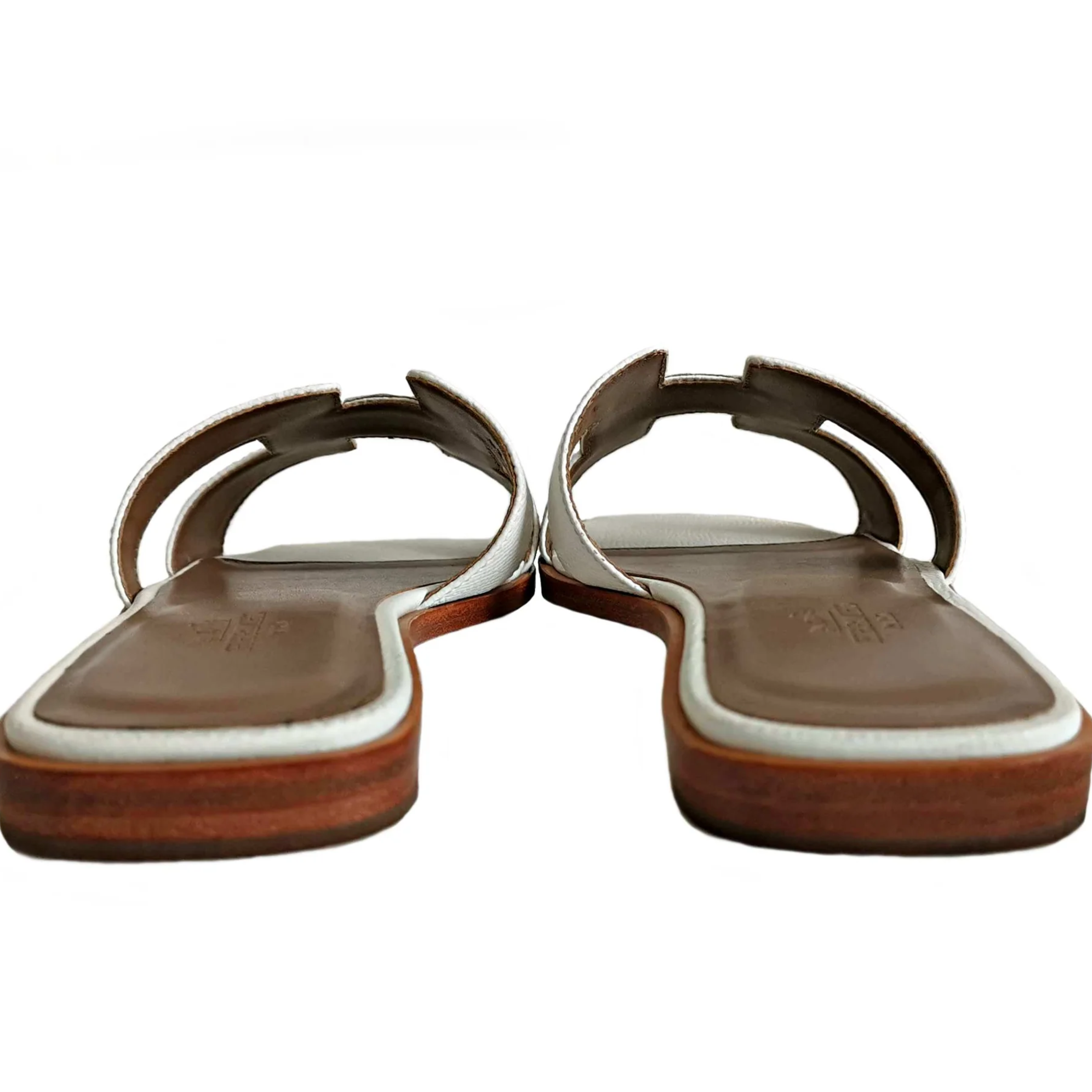 Hermes Oran Sandals - White