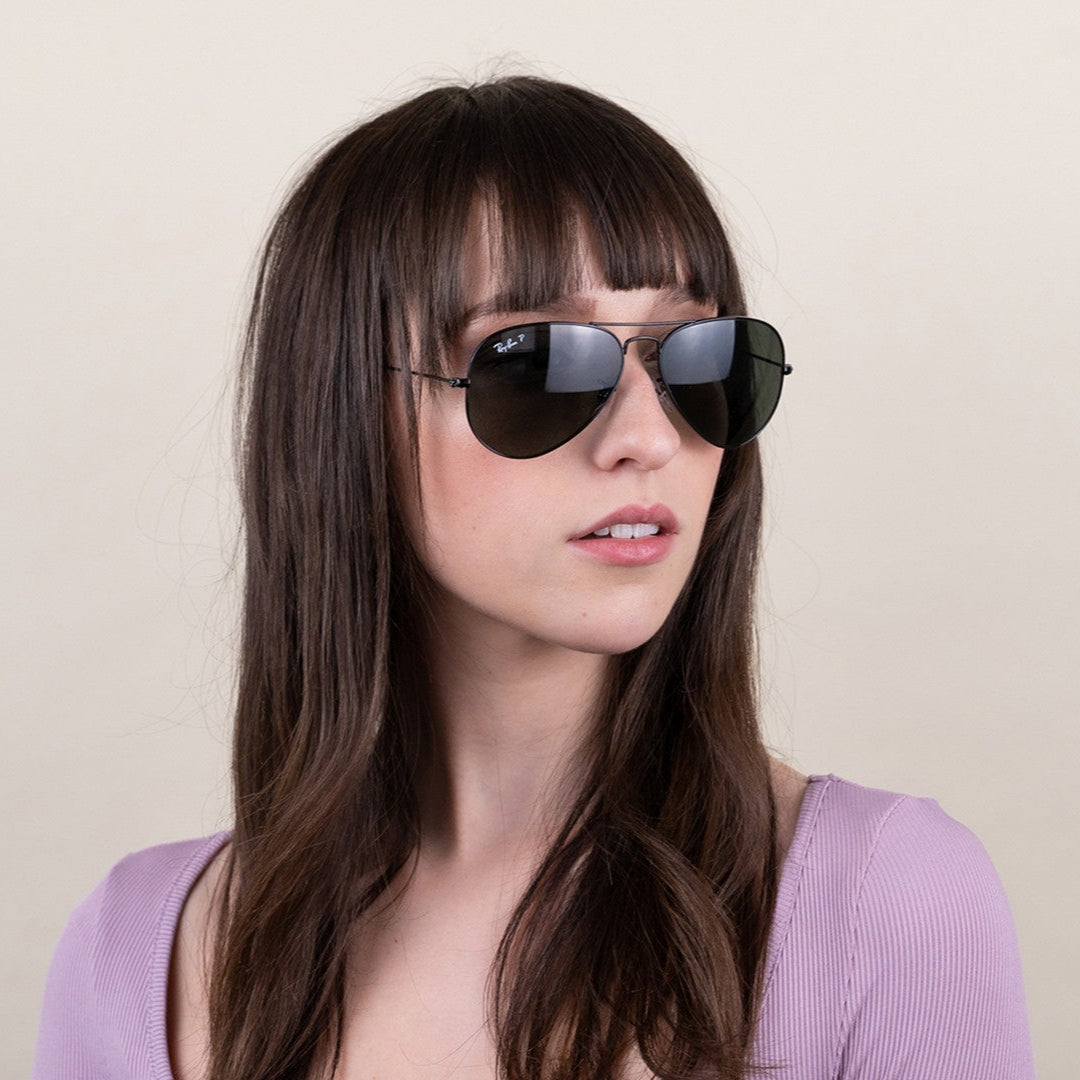 Ray Ban Aviator Classic RB3025 002/58 Black Frame Sunglasses