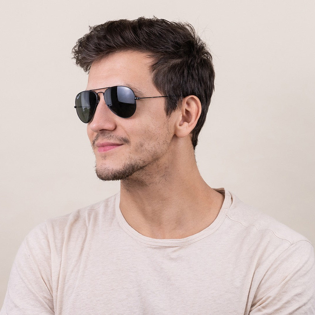 Ray Ban Aviator Classic RB3025 002/58 Black Frame Sunglasses