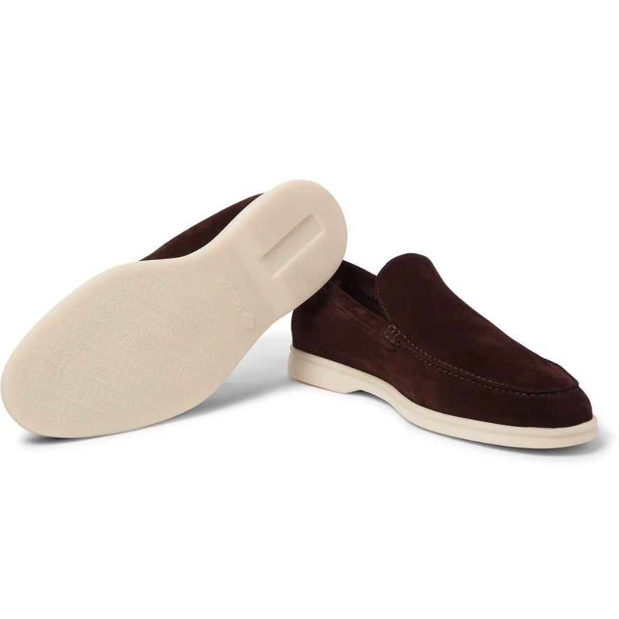 Loro Piana Summer Walk Suede Loafers - Amarone (Q08F)