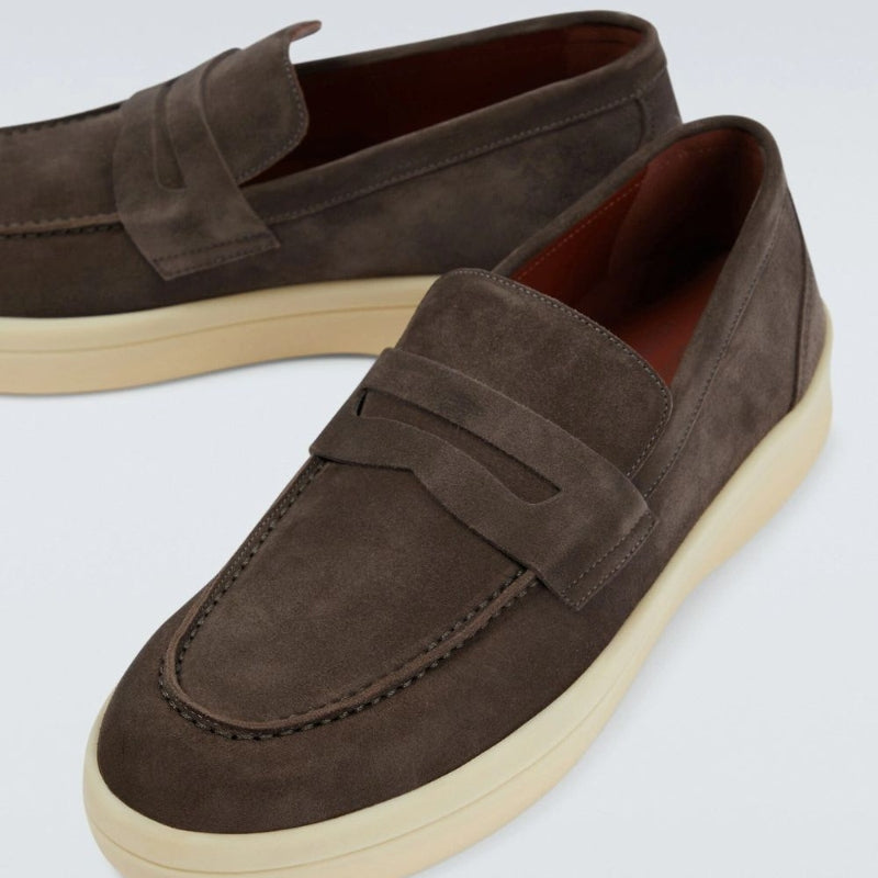 Loro Piana Ultimate Walk Suede Loafer - Dark Brown (213)