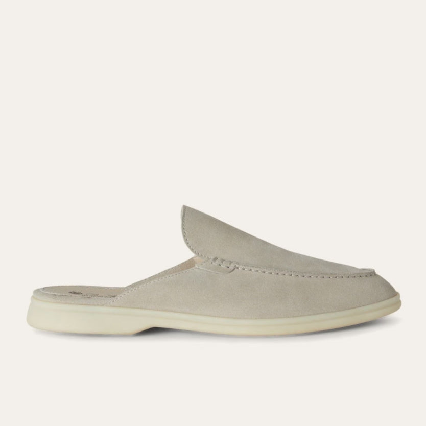 Loro Piana Babouche Walk Suede Loafers - Classic Beige (D840)