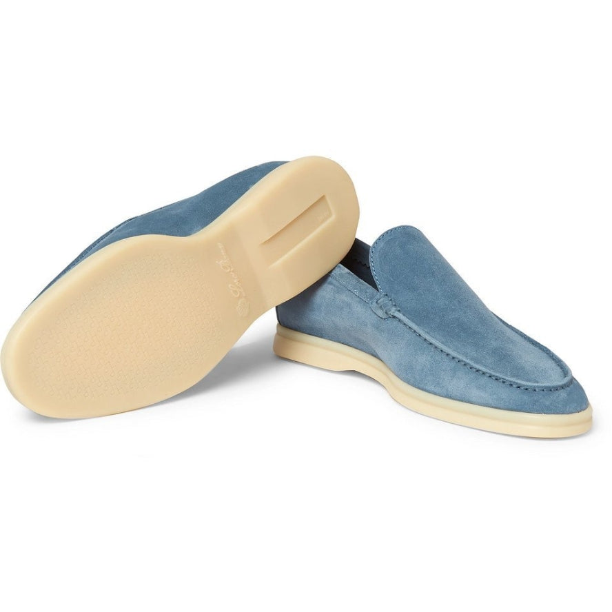 Loro Piana Summer Walk Suede Loafers - Blue (137)