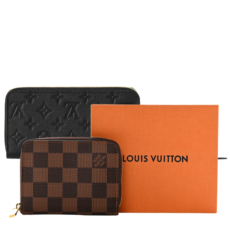 Louis Vuitton Damier Ebene Zippy Coin Purse Wallet - Brown