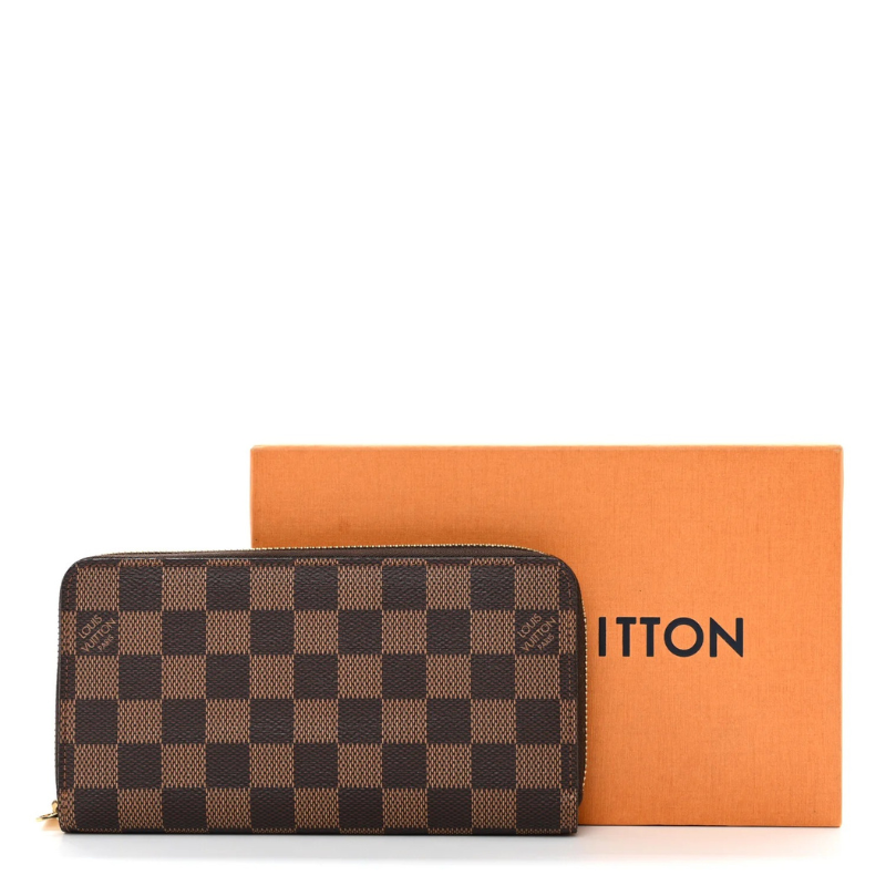 Louis Vuitton Damier Ebene Zippy Wallet - Brown