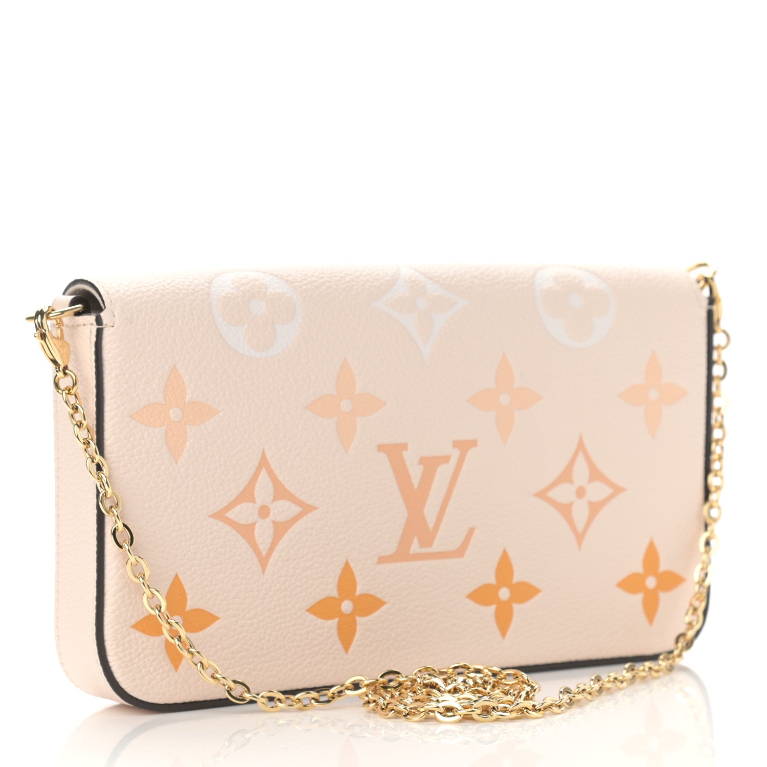 Louis Vuitton Félicie Pochette Chain Wallet - Cream Saffron