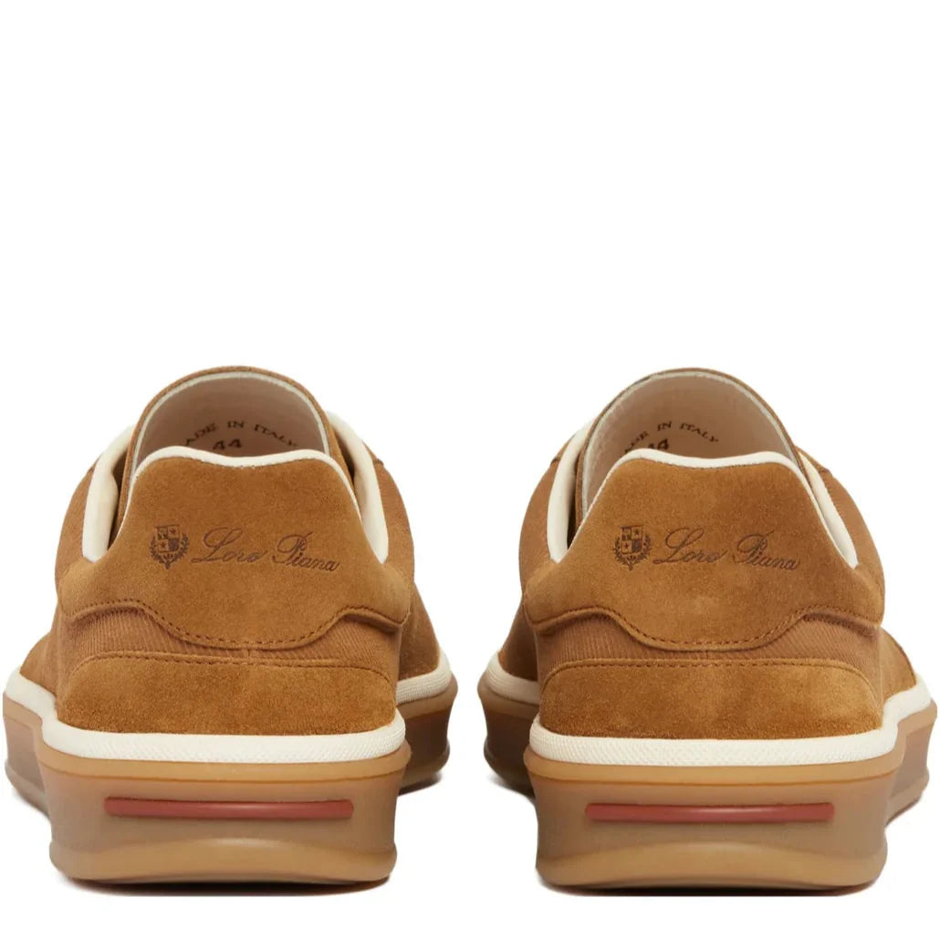 Loro Piana Tennis Walk Suede Calf Split Sneakers - Bark Wood (E0CF)