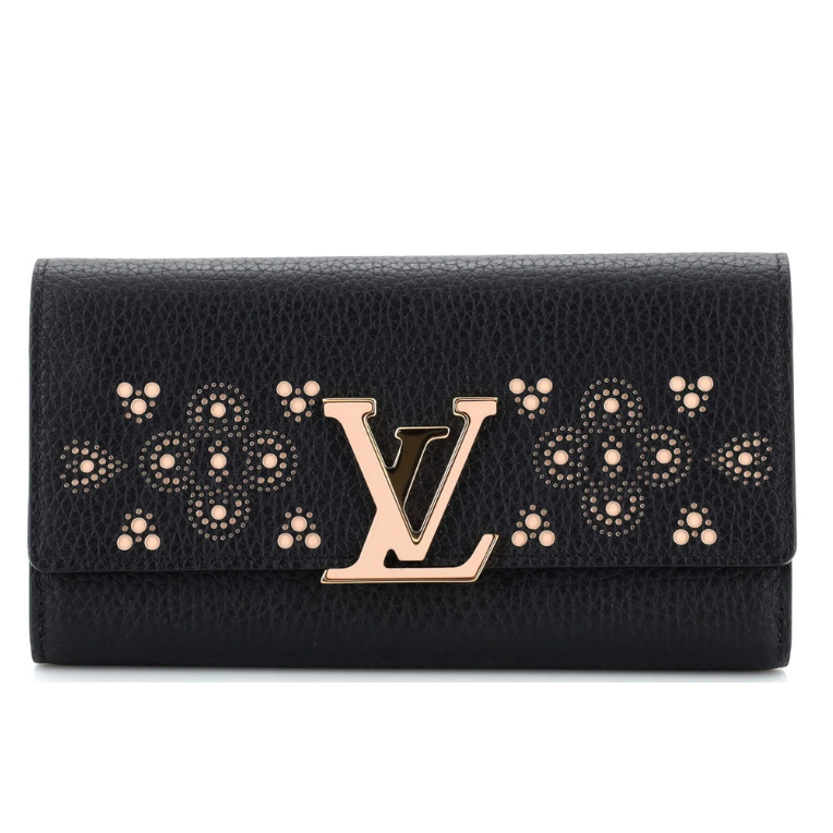 Louis Vuitton Capucines Taurillon Leather Long Wallet - Black