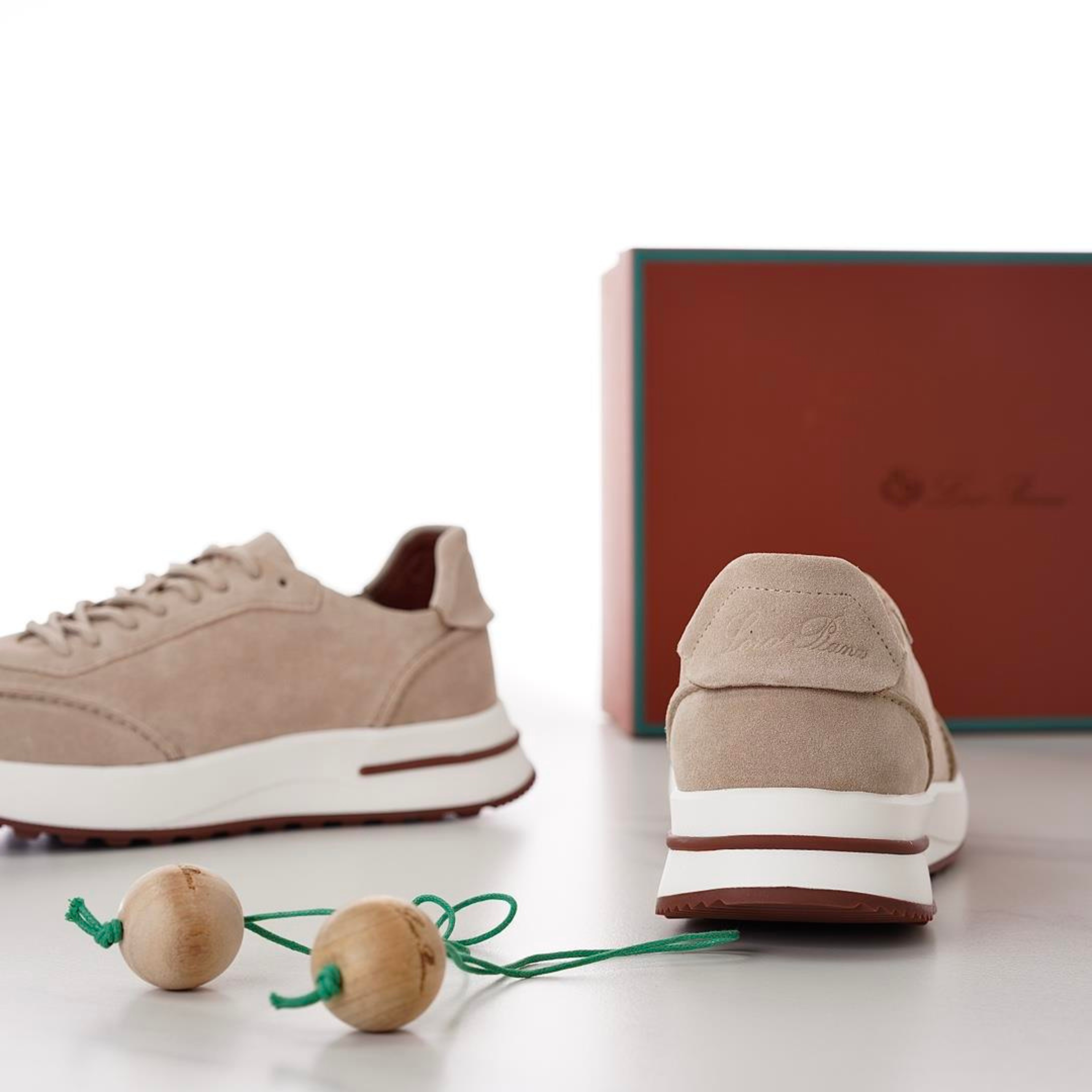 Loro Piana Weekend Walk Suede Sneakers - Sand Shell