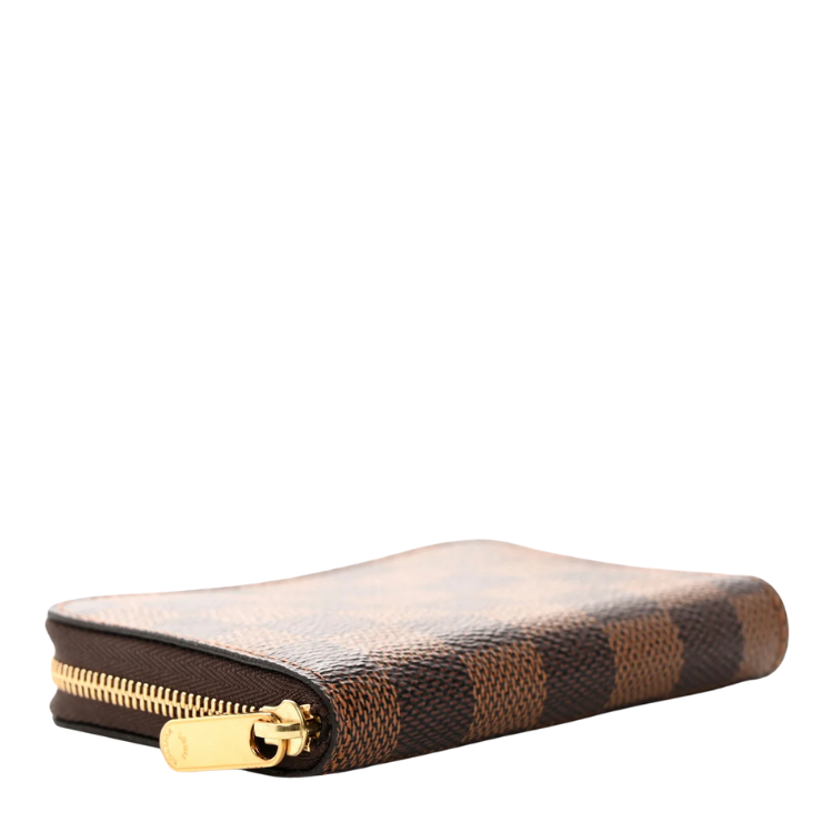 Louis Vuitton Damier Ebene Zippy Coin Purse Wallet - Brown