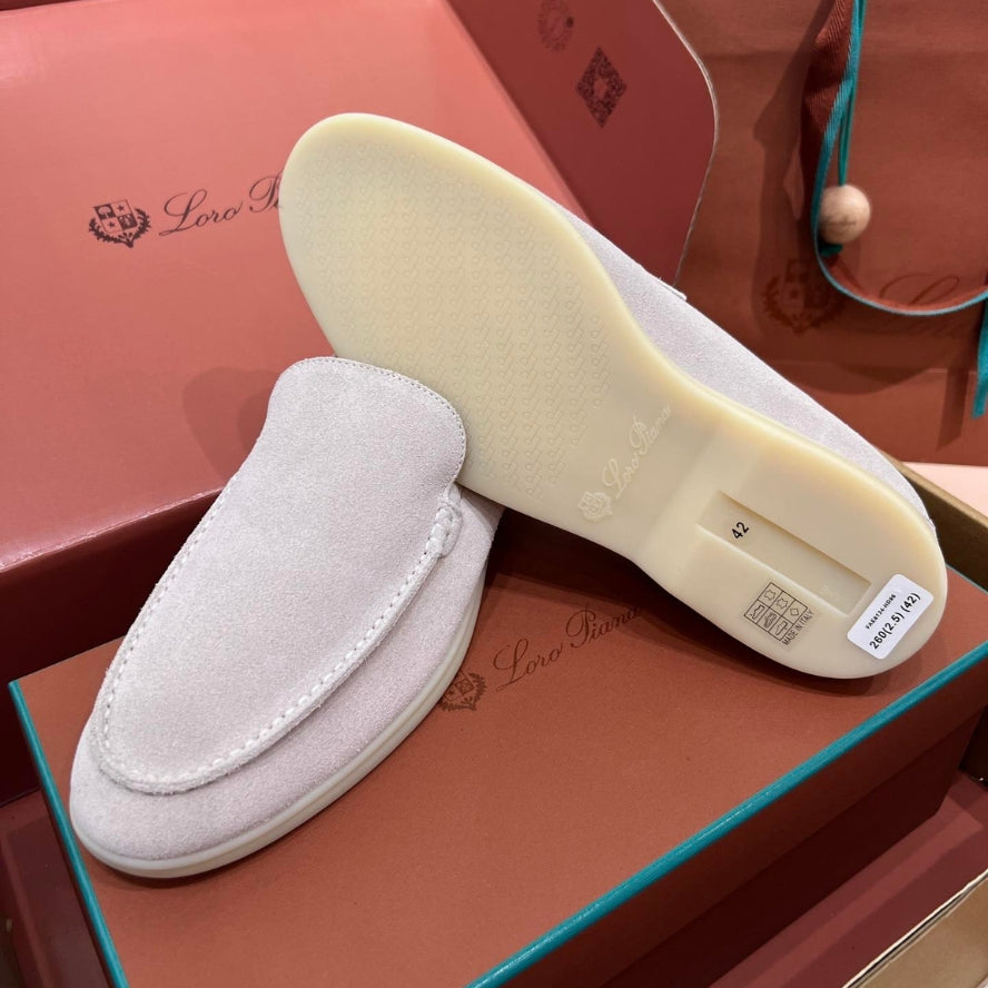 Loro Piana Summer Walk Suede Loafers - Sand
