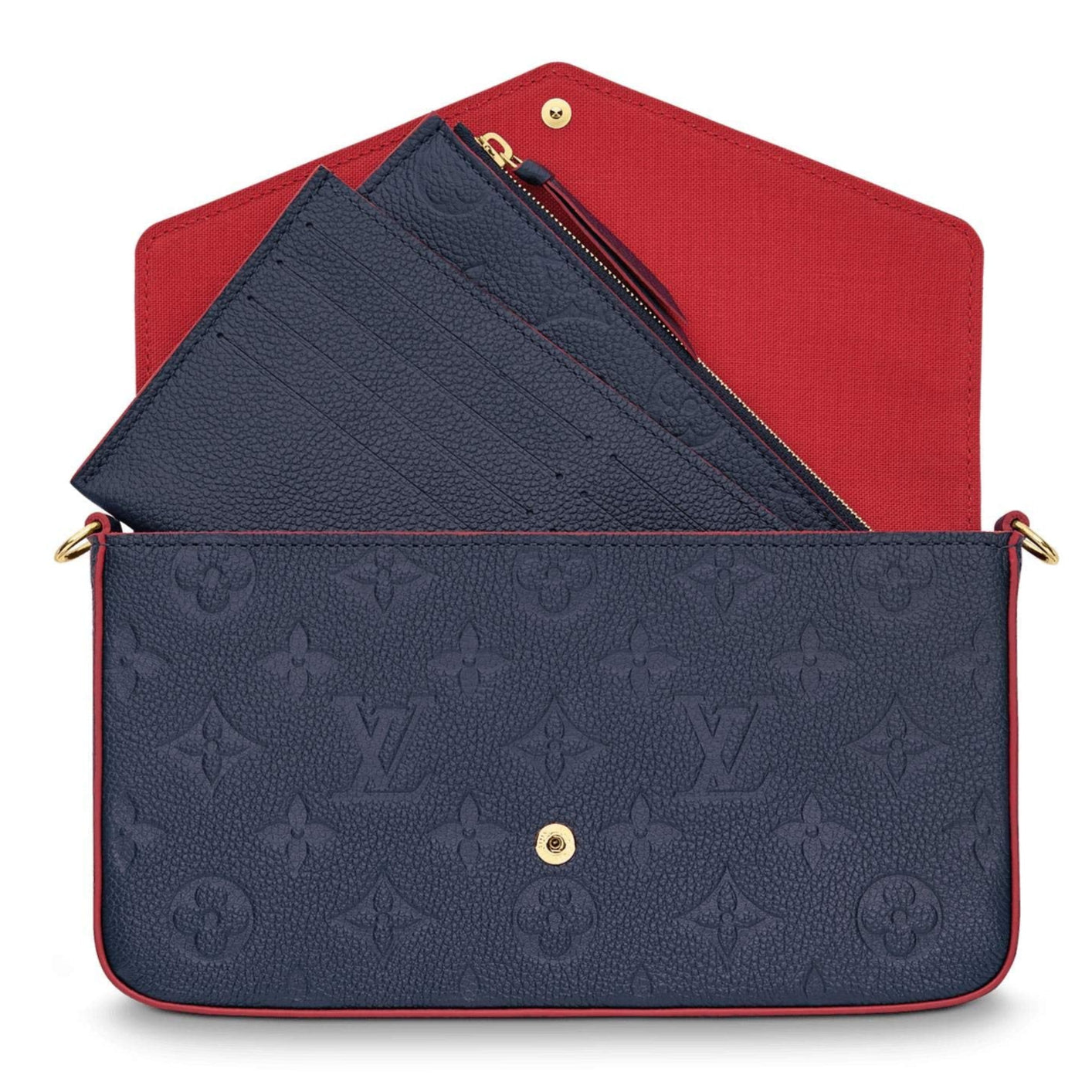 Louis Vuitton Pochette Félicie Wallet Shoulder Bag - Marine Rouge Blue