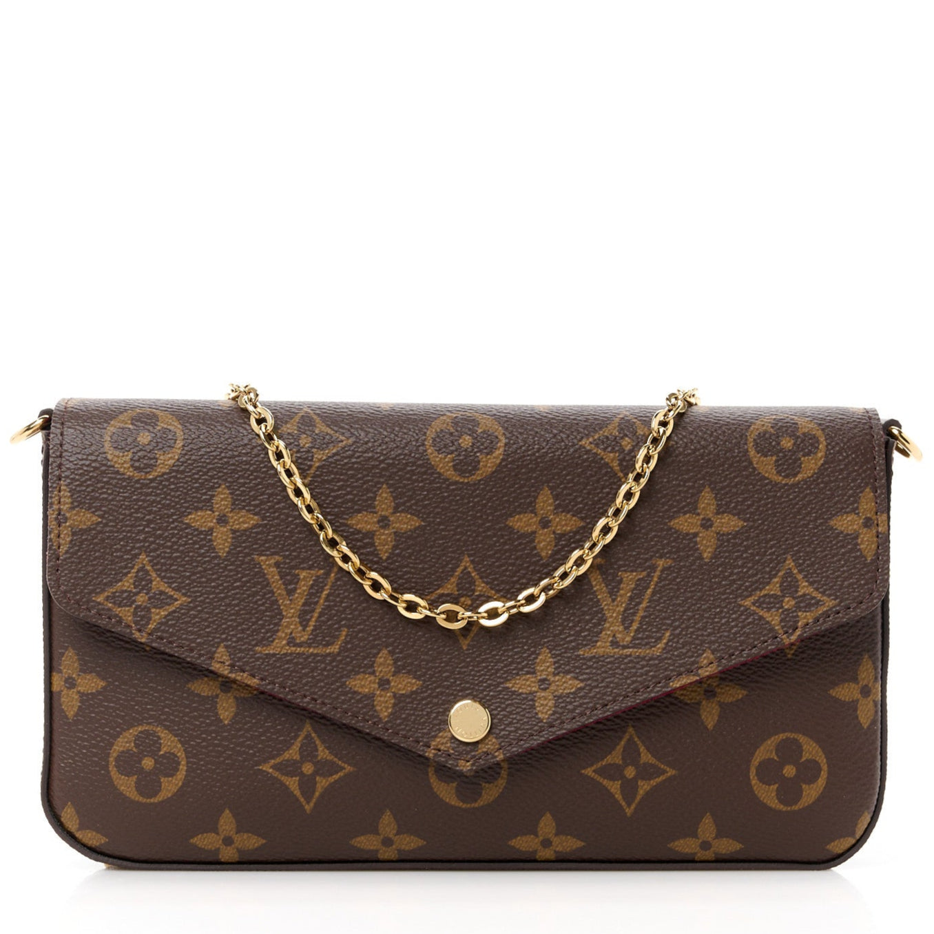 Louis Vuitton Pochette Félicie Chain Wallet - Brown