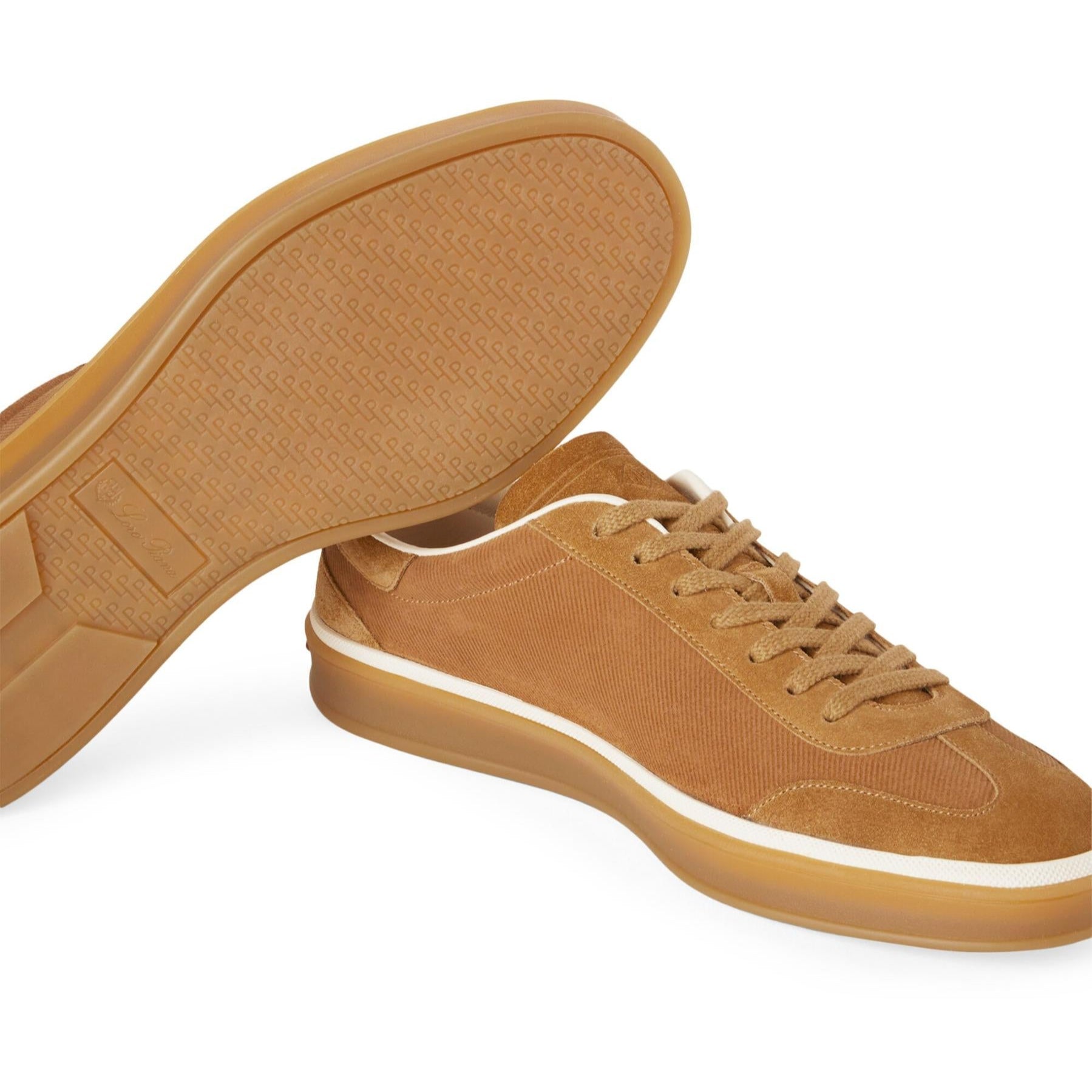 Loro Piana Tennis Walk Suede Calf Split Sneakers - Bark Wood (E0CF)