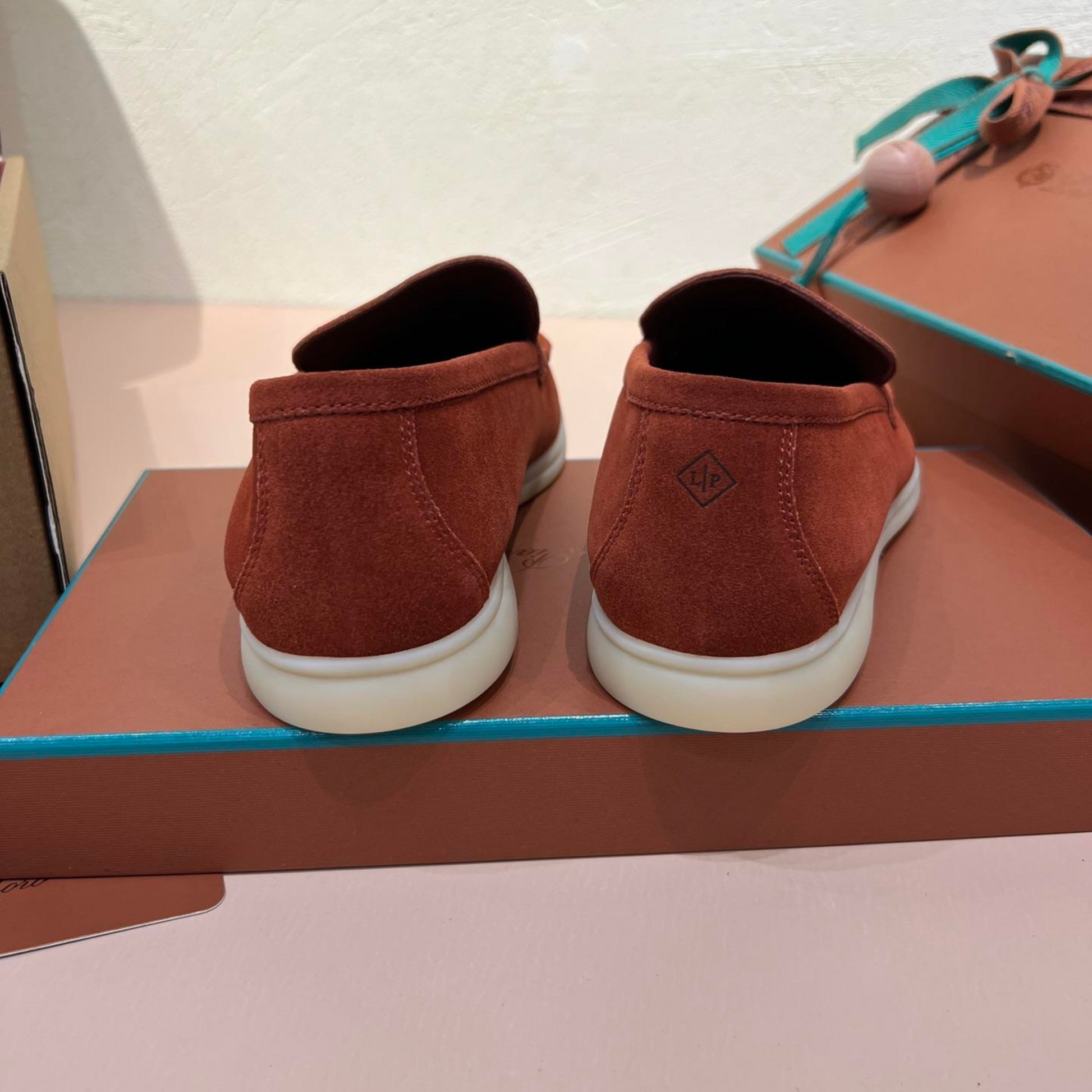 Loro Piana Summer Walk Suede Loafers - Dried Red (R0DV)