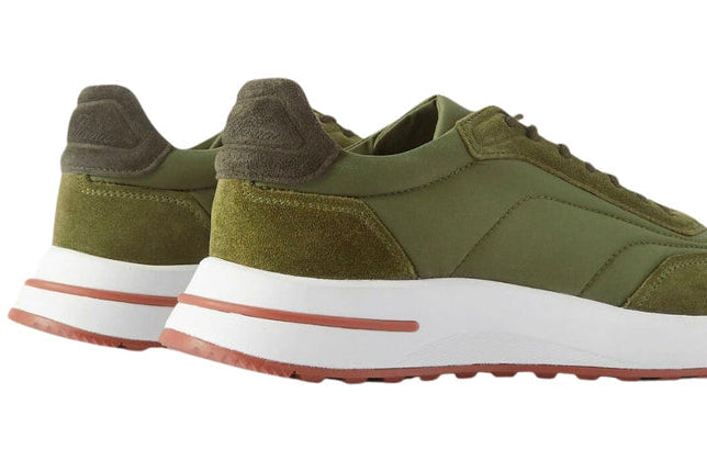Loro Piana Weekend Walk Suede Sneakers - Green