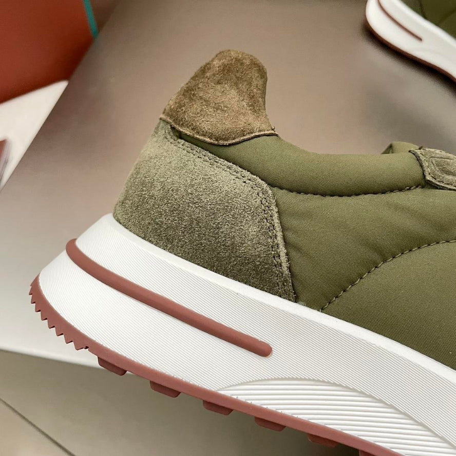 Loro Piana Weekend Walk Suede Sneakers - Green