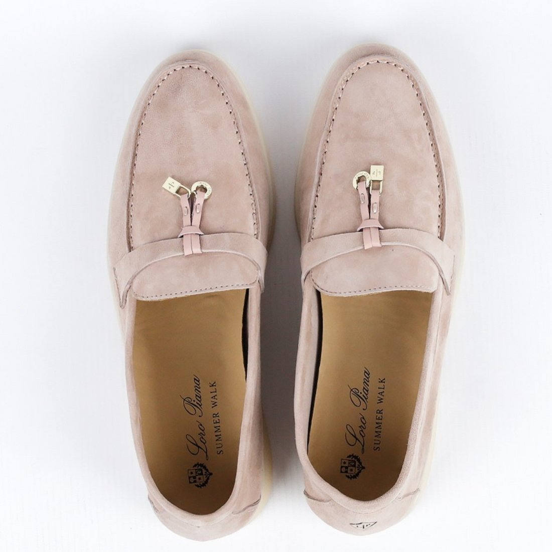 Loro Piana Summer Walk Suede Loafers - Light Camel (030)