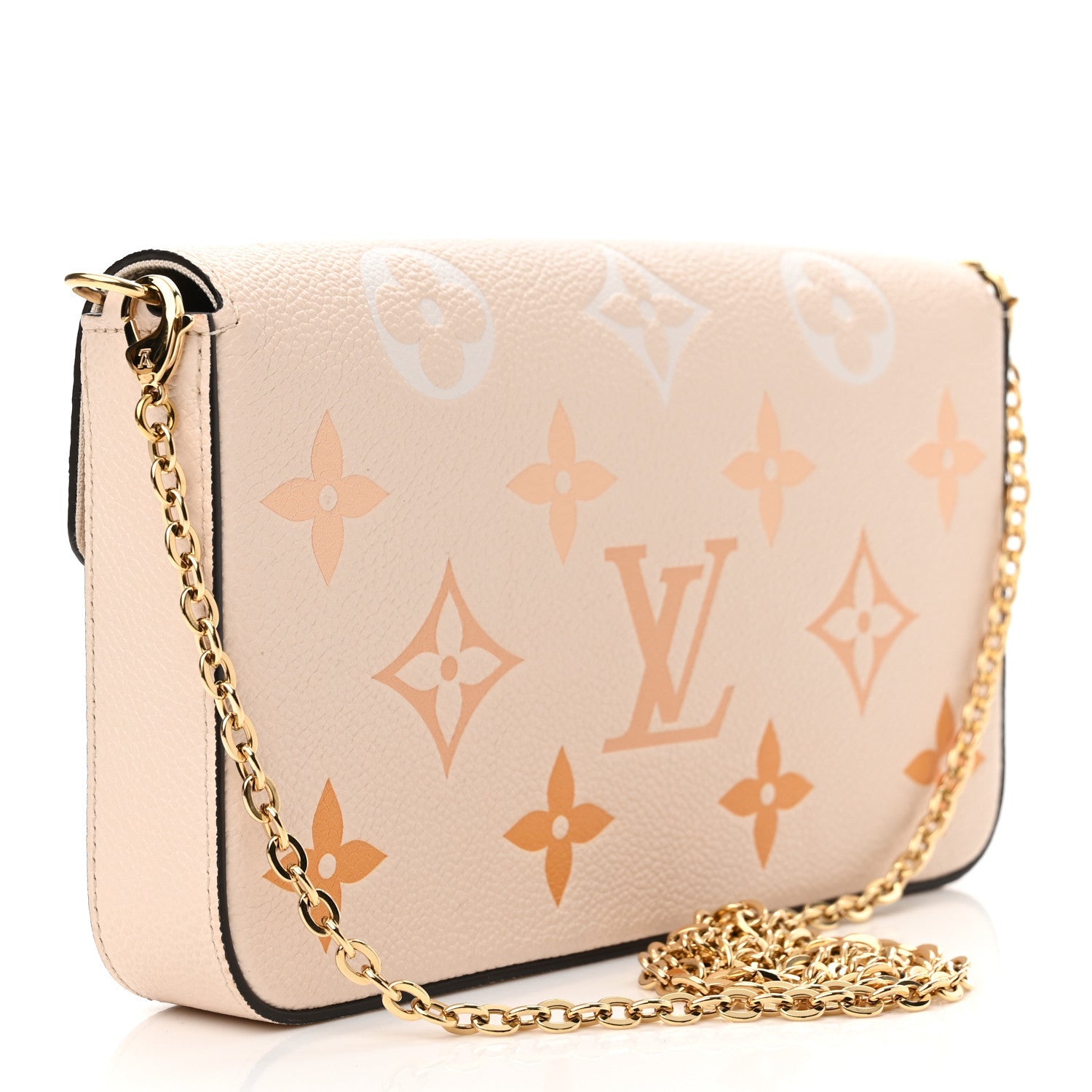 Louis Vuitton Félicie Pochette Chain Wallet - Cream Saffron