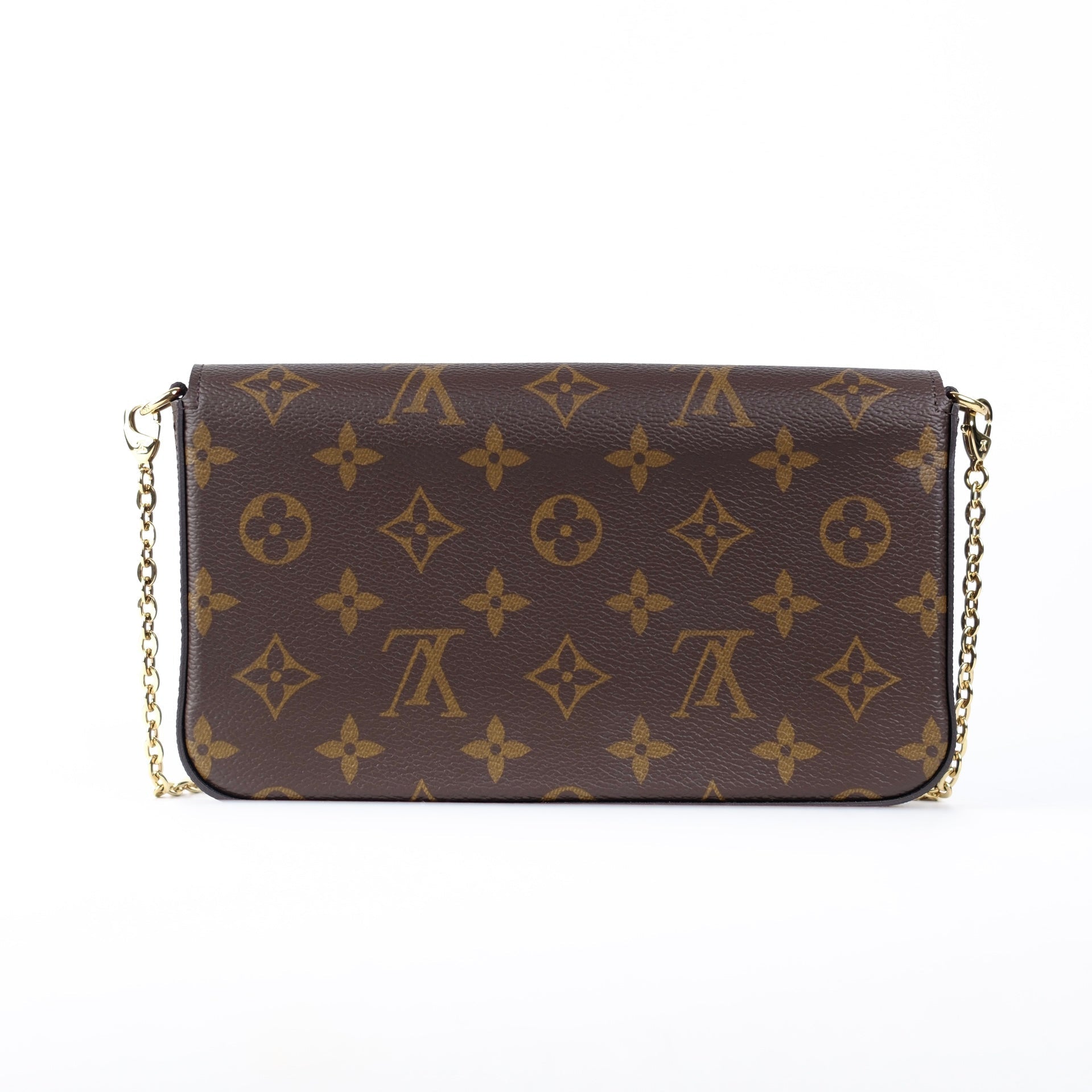 Louis Vuitton Pochette Félicie Chain Shoulder Bag - Brown Coated Canvas