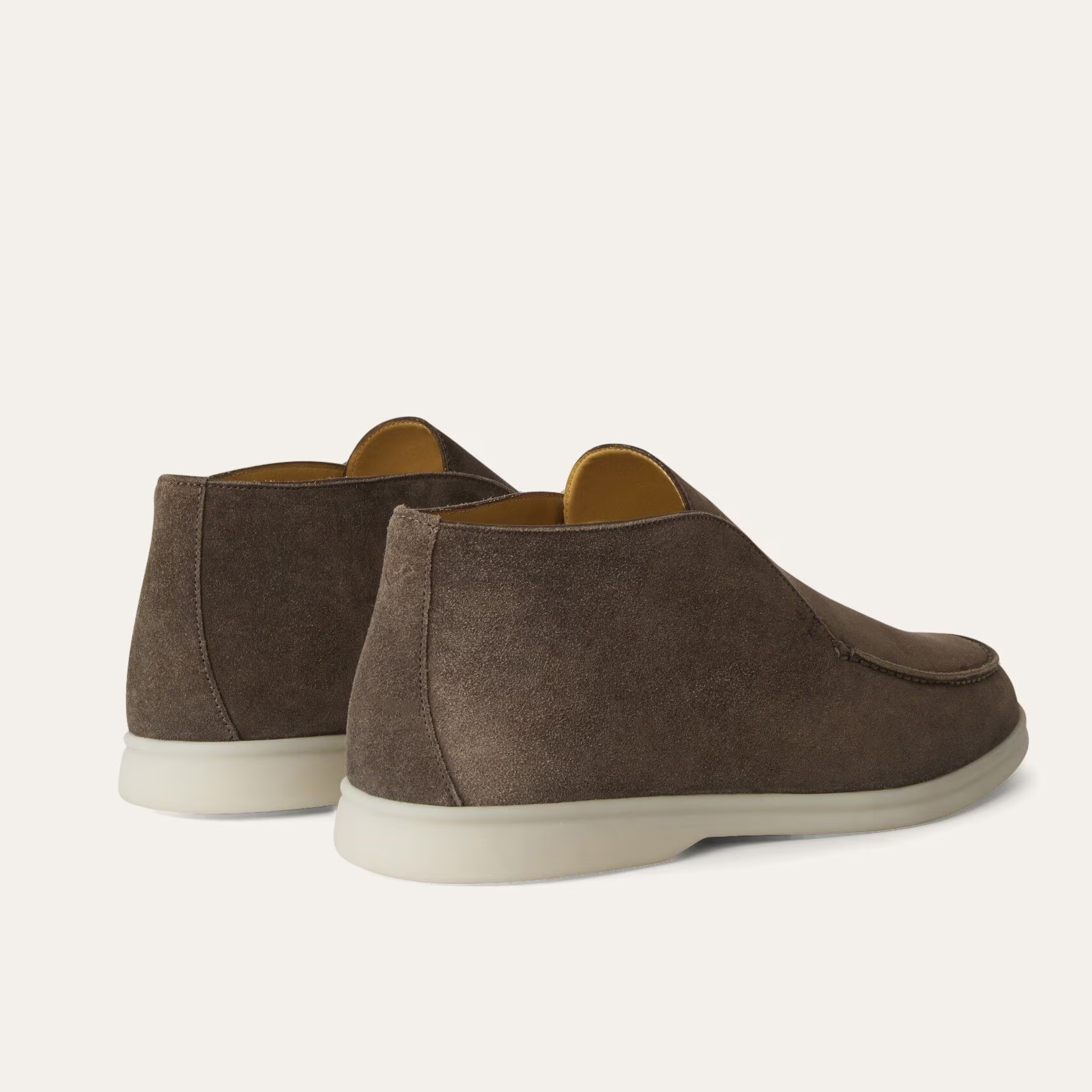 Loro Piana Open Walk Suede Ankle Boot - Warm Gray (MD84)