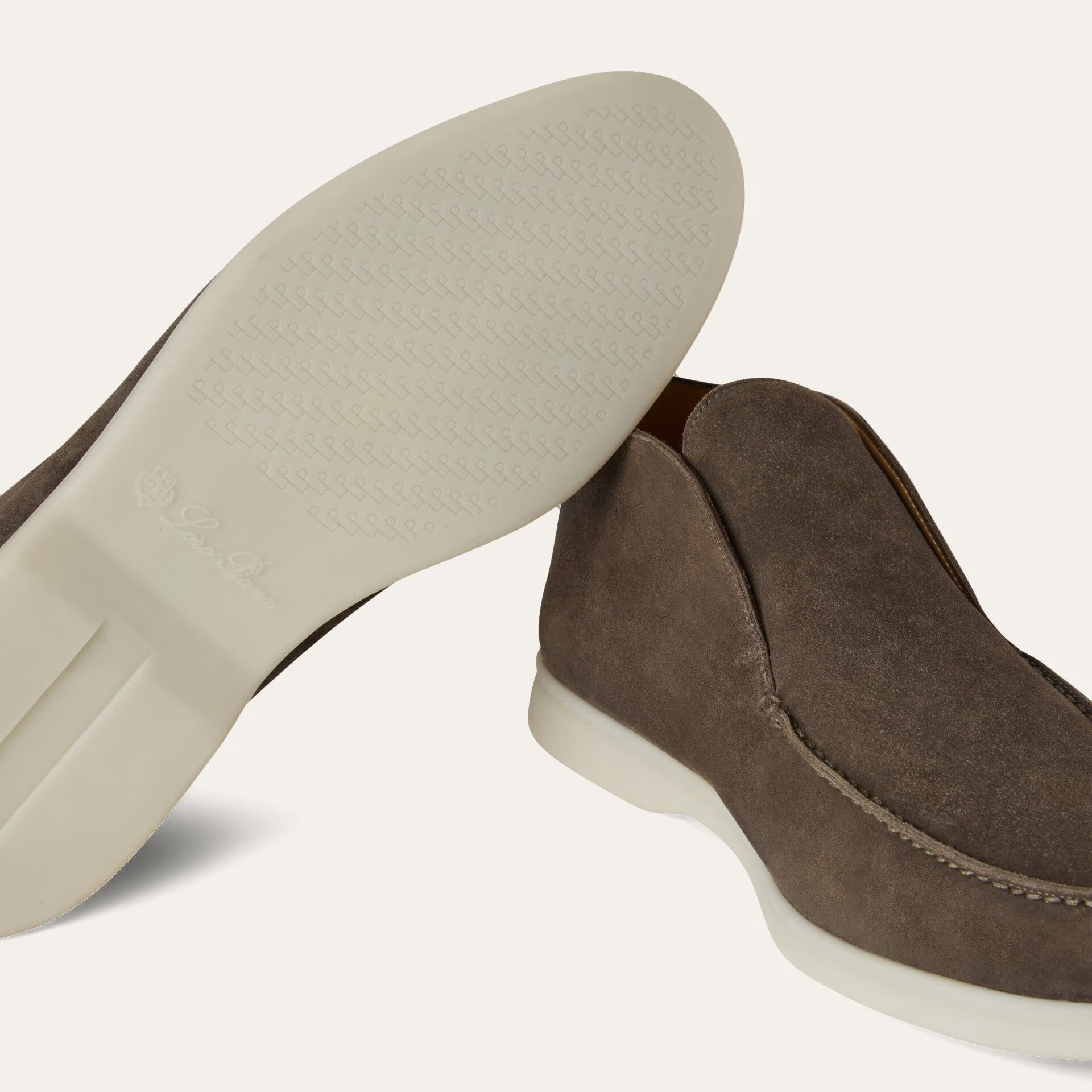 Loro Piana Open Walk Suede Ankle Boot - Warm Gray (MD84)