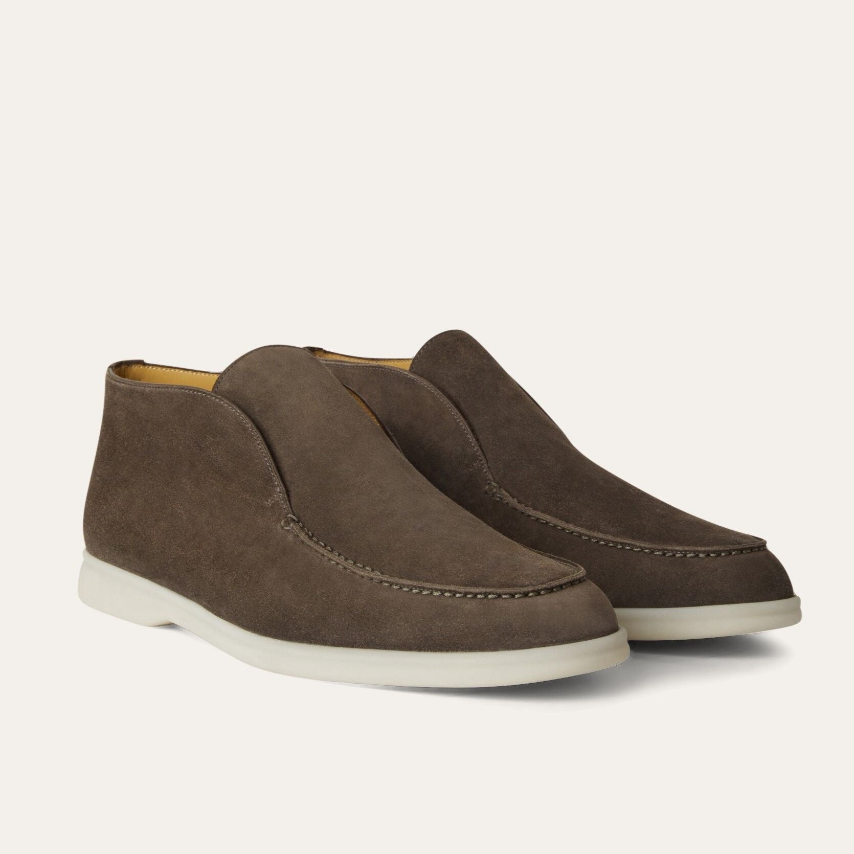 Loro Piana Open Walk Suede Ankle Boot - Warm Gray (MD84)