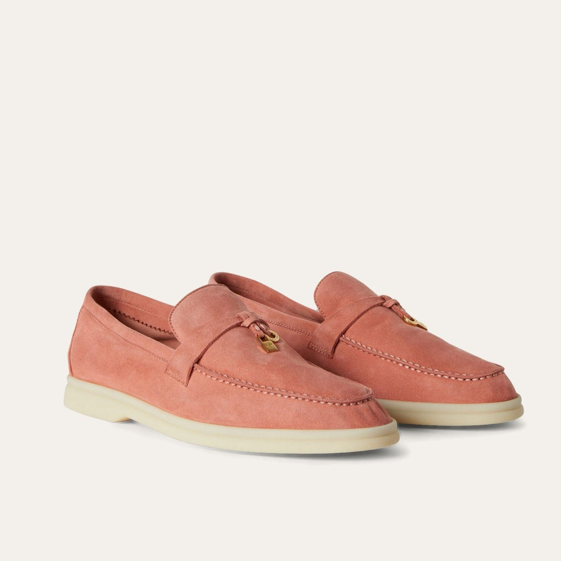 Loro Piana Summer Charms Walk Loafer Suede - Sorbet Pink (303J)