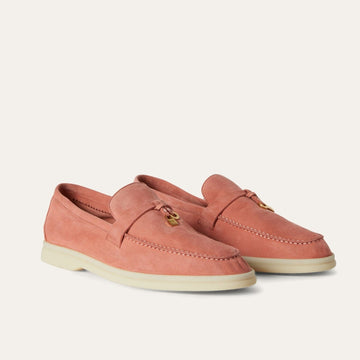 Loro Piana Summer Charms Walk Loafer Suede - Sorbet Pink (303J)