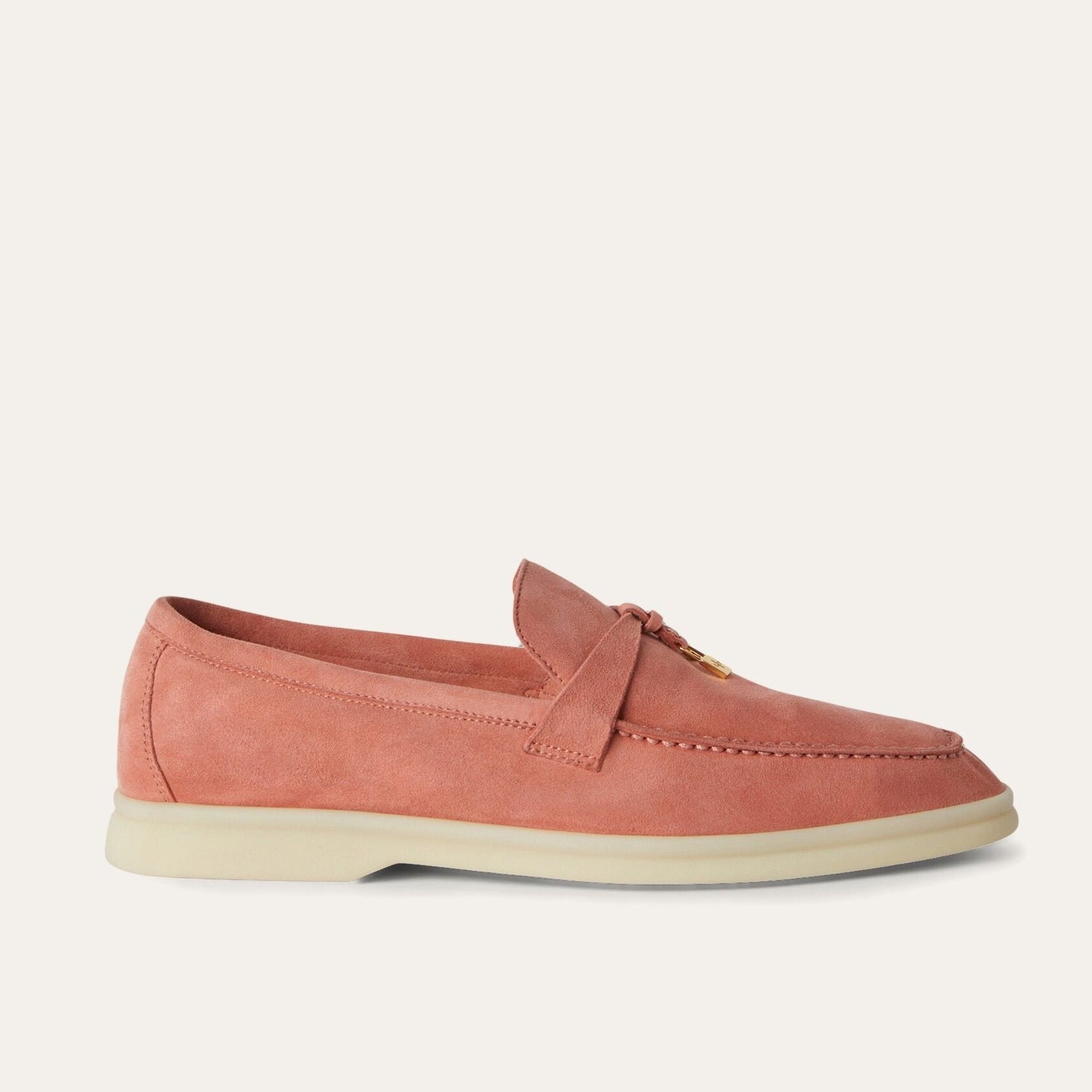 Loro Piana Summer Charms Walk Loafer Suede - Sorbet Pink (303J)
