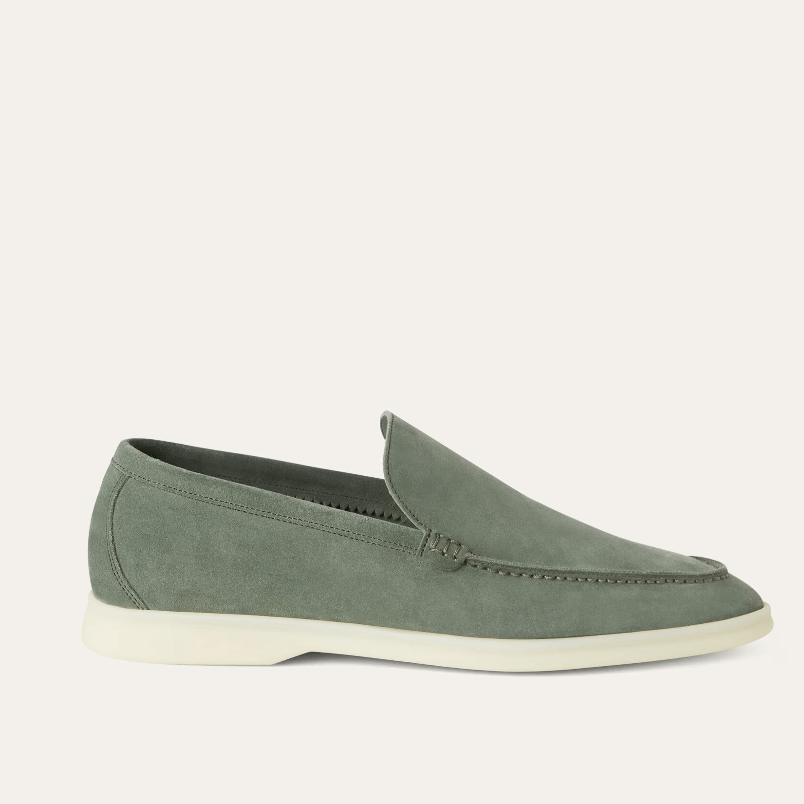 Loro Piana Summer Walk Suede Loafers - Frozen Fir (515Z)