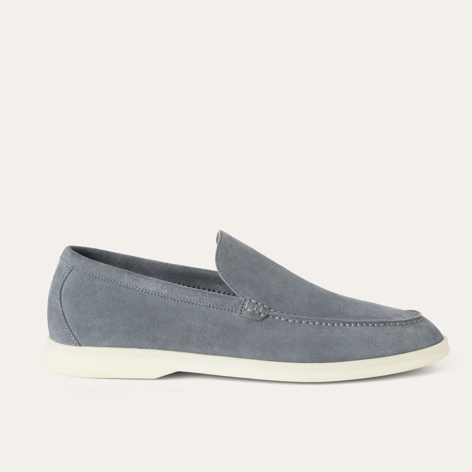 Loro Piana Summer Walk Suede Loafers - Frozen Blue (60JF)