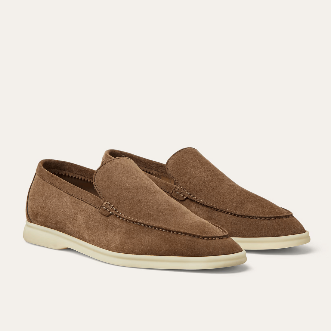 Loro Piana Summer Walk Suede Loafers - Dusk (H0X4)