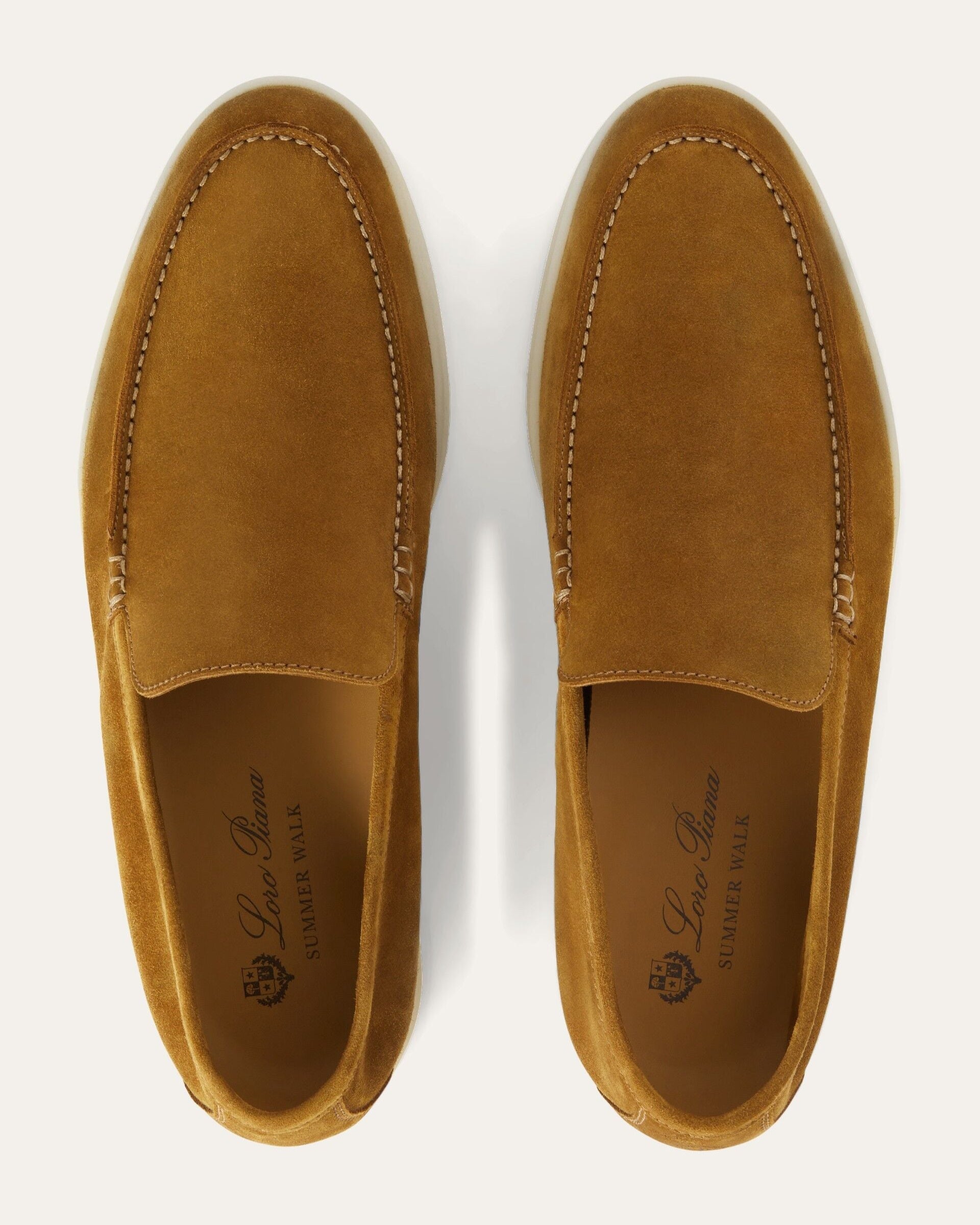 Loro Piana Summer Walk Suede Loafer - Tan (HD96)