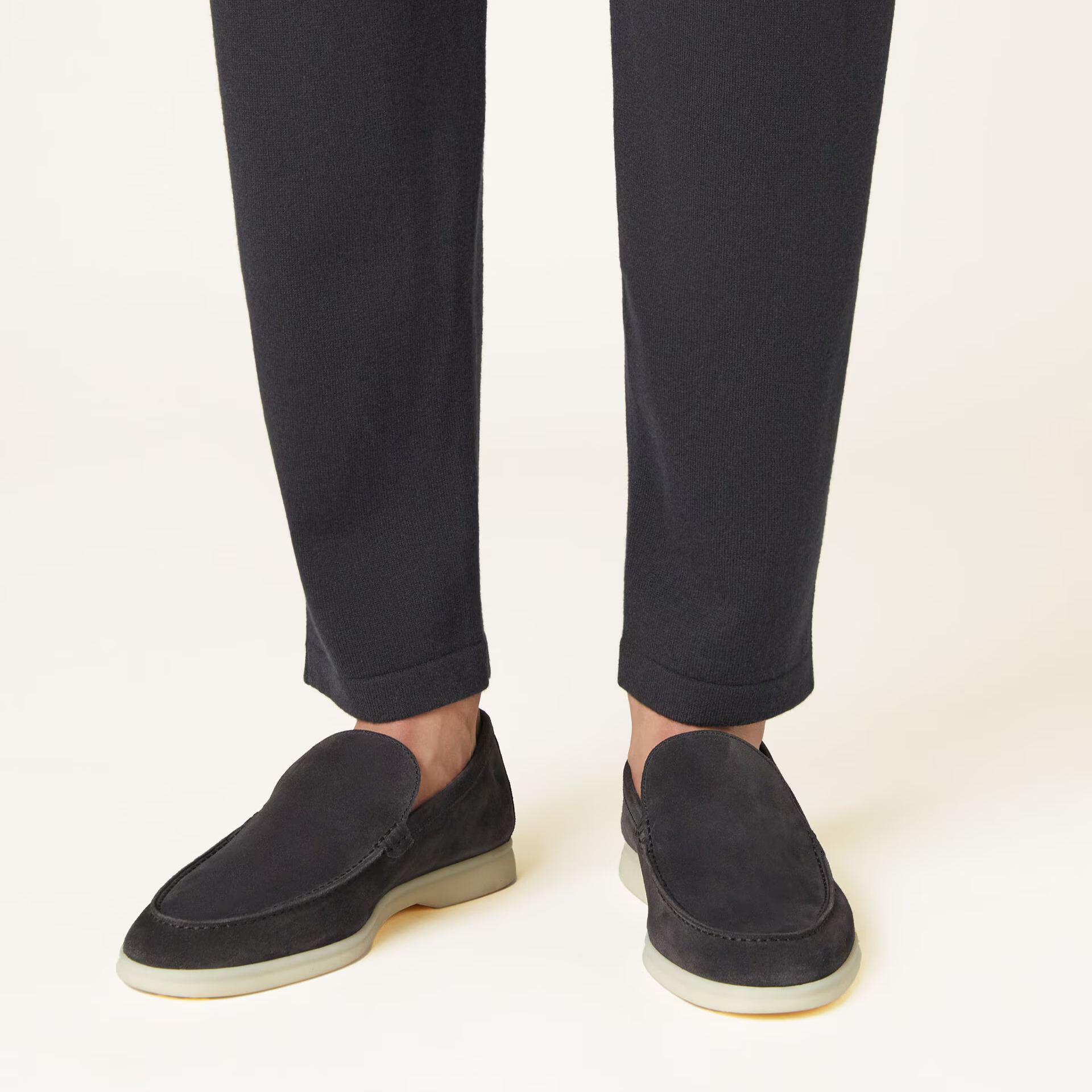 Loro Piana Summer Walk Suede Loafer - Caviar (MB97)