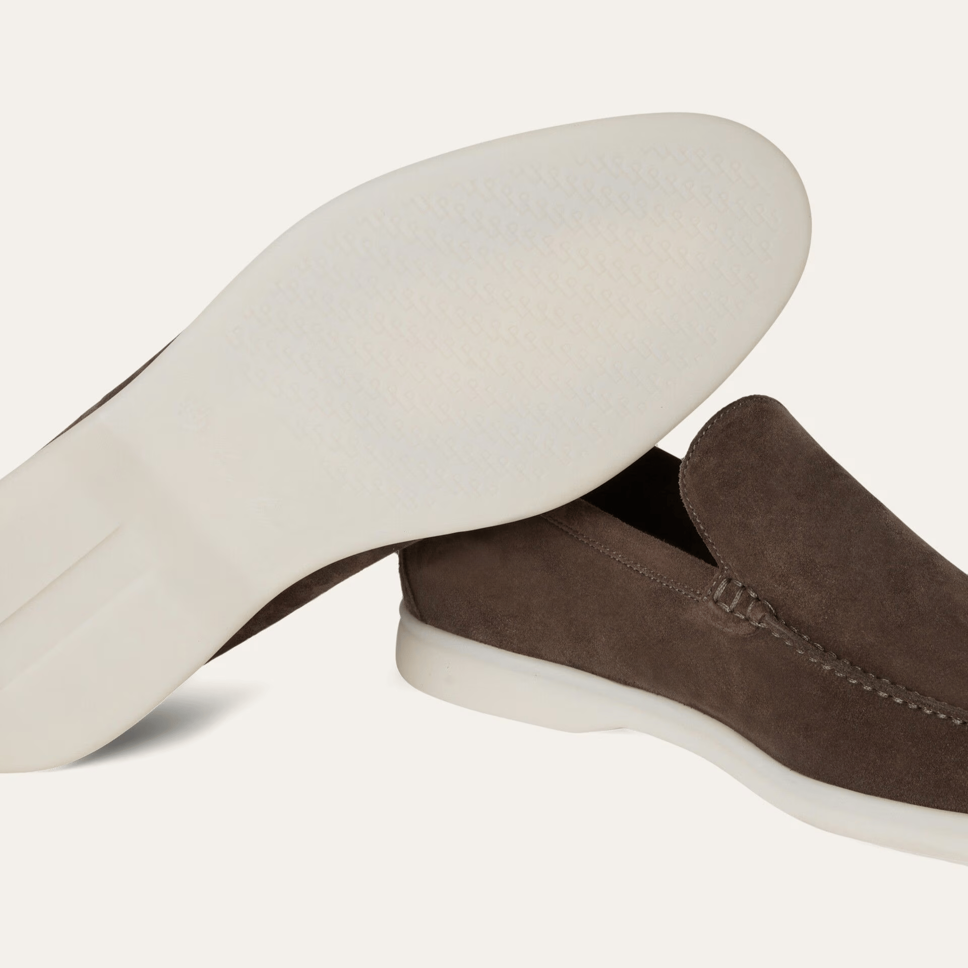 Loro Piana Summer Walk Suede Loafers - Warm Gray (MD84)