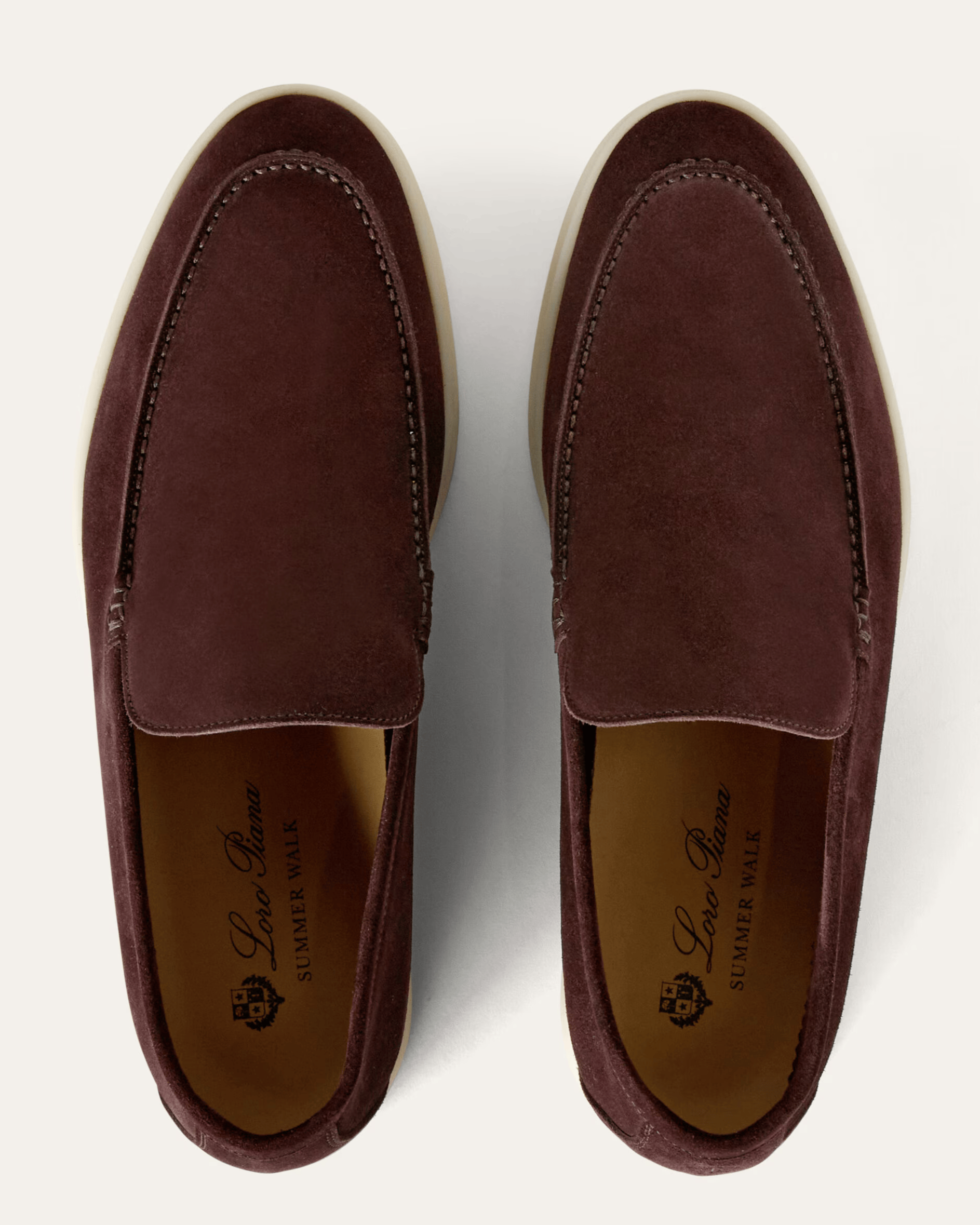 Loro Piana Summer Walk Suede Loafers - Amarone (Q08F)
