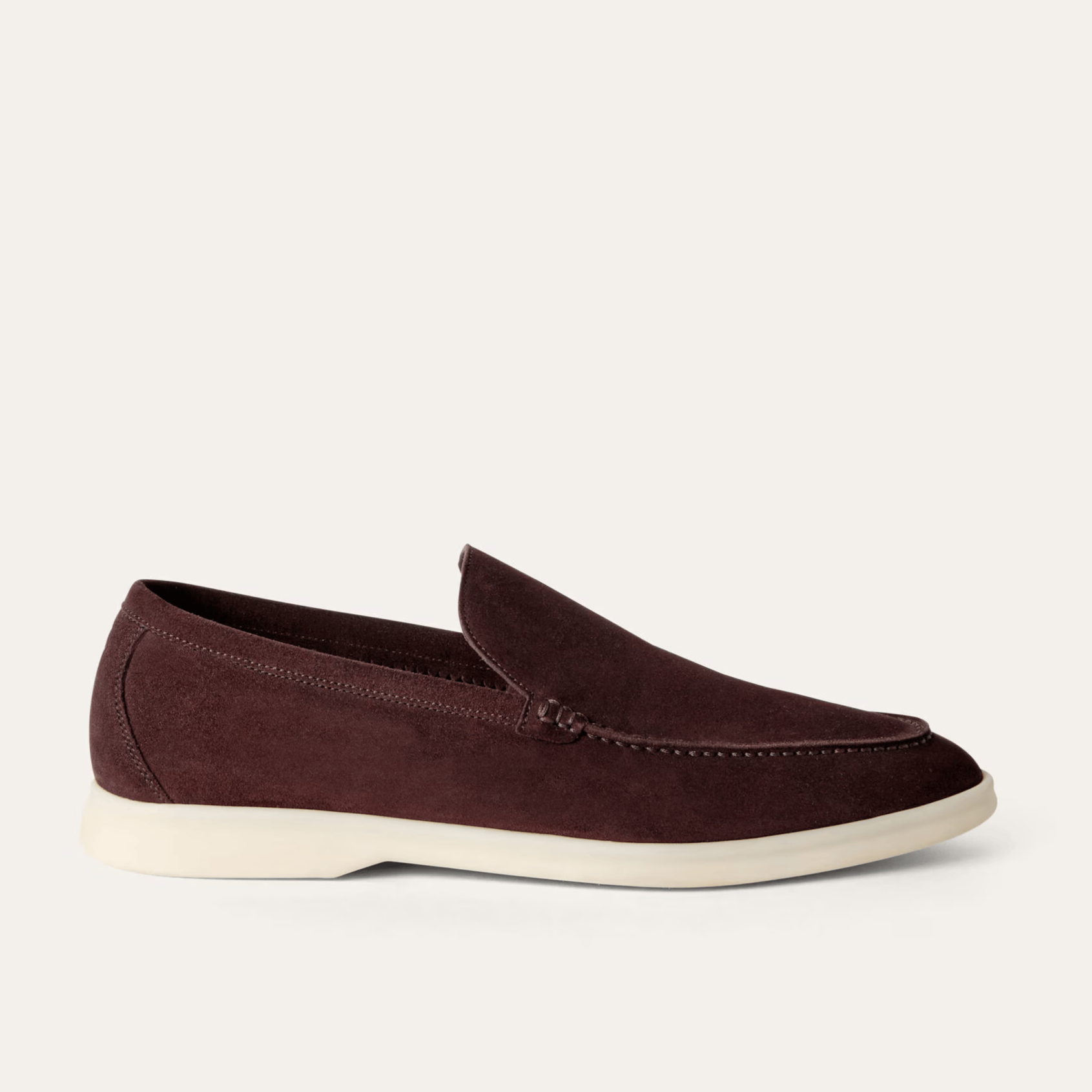 Loro Piana Summer Walk Suede Loafers - Amarone