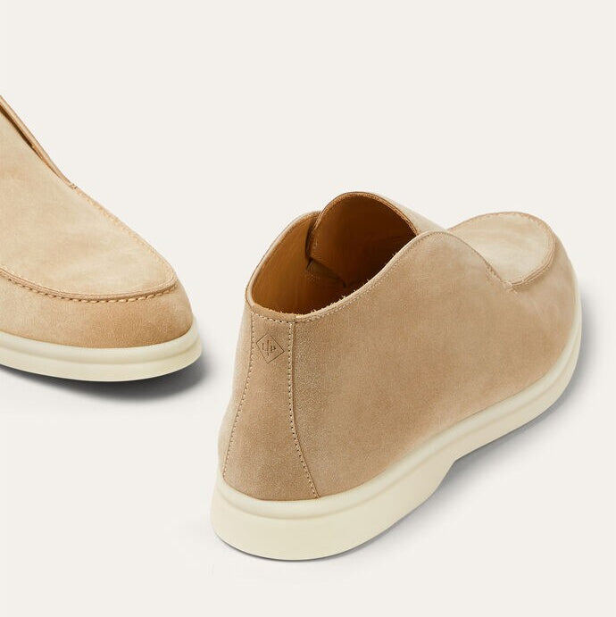 Loro Piana Open Walk Suede Ankle Boots - Goatskin Sandstone