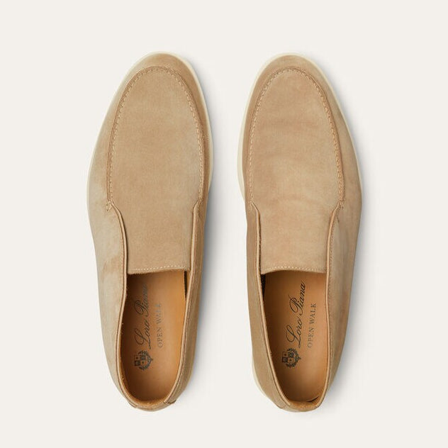 Loro Piana Open Walk Suede Ankle Boots - Goatskin Sandstone