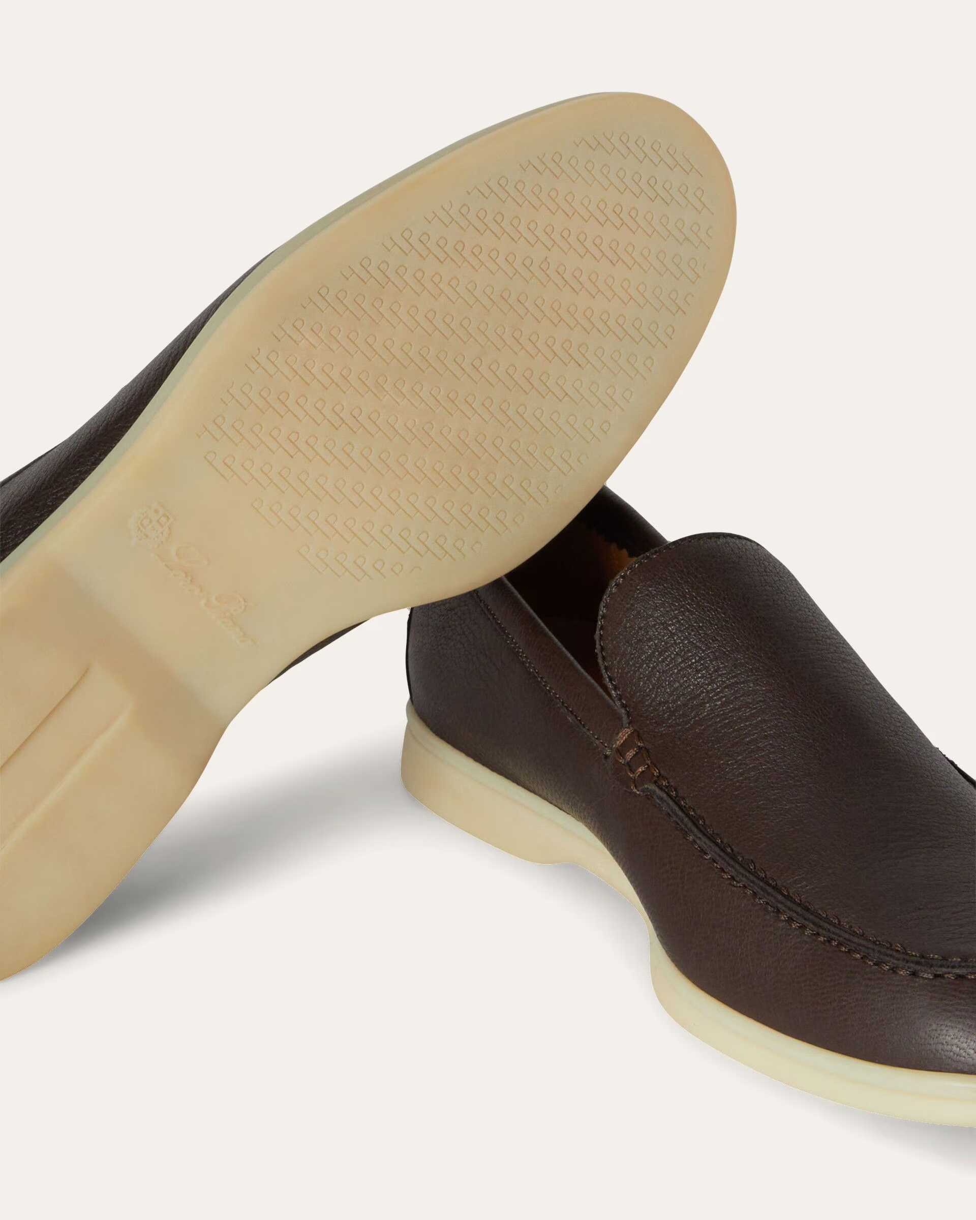 Loro Piana Summer Walk Elk Leather Loafers - Very Dark Brown (H027)