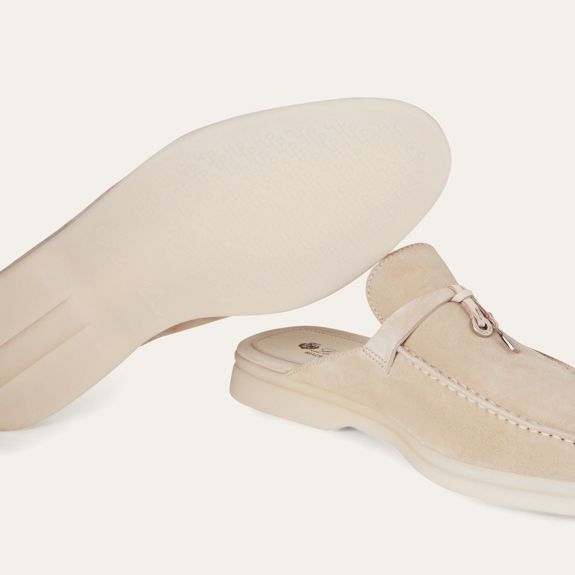 Loro Piana Babouche Charms Walk Suede Loafer - Linen (D746)