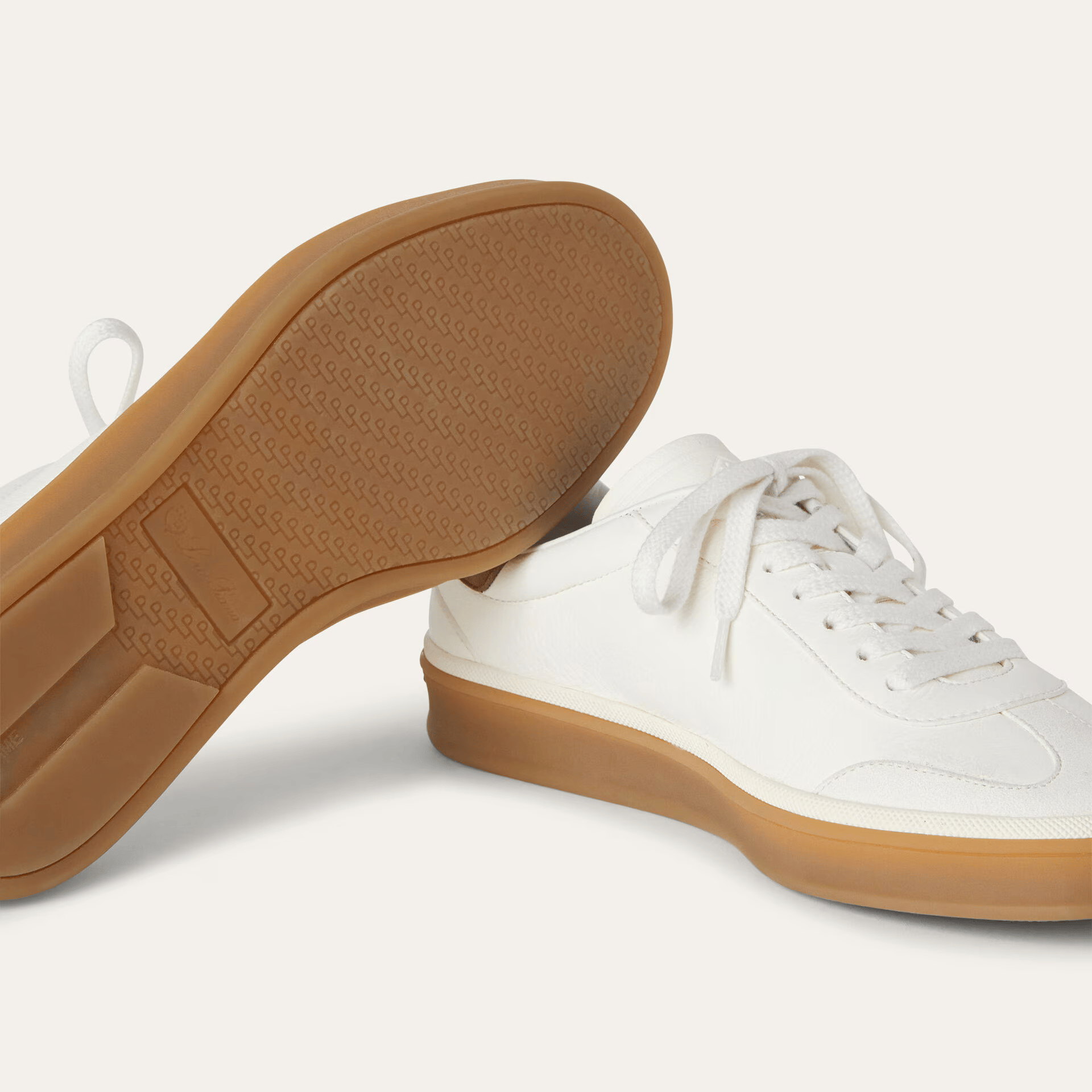 Loro Piana Tennis Walk Deerskin Sneakers - White (1000)